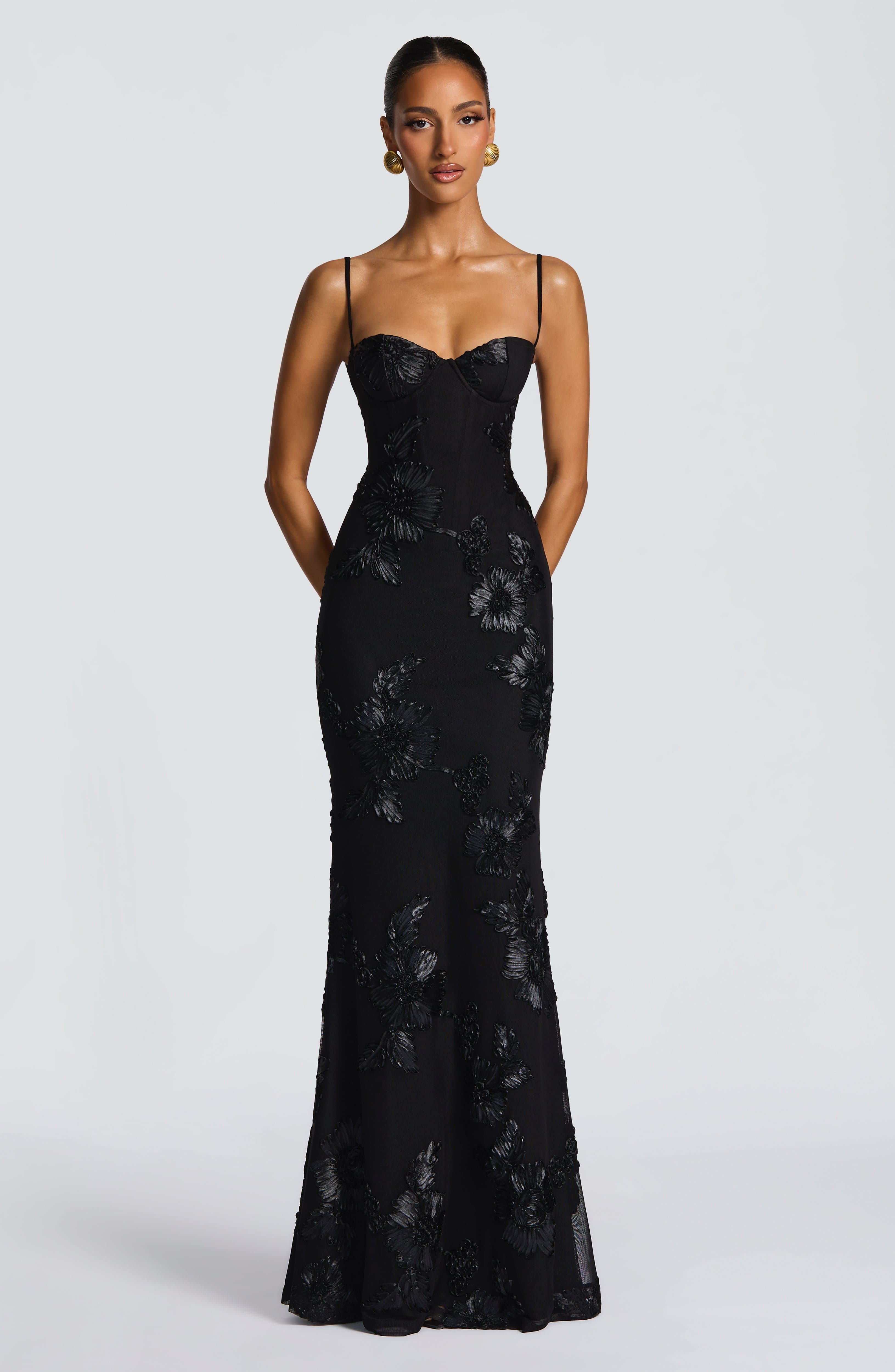 minilena Nefertiti Maxi Dress Black