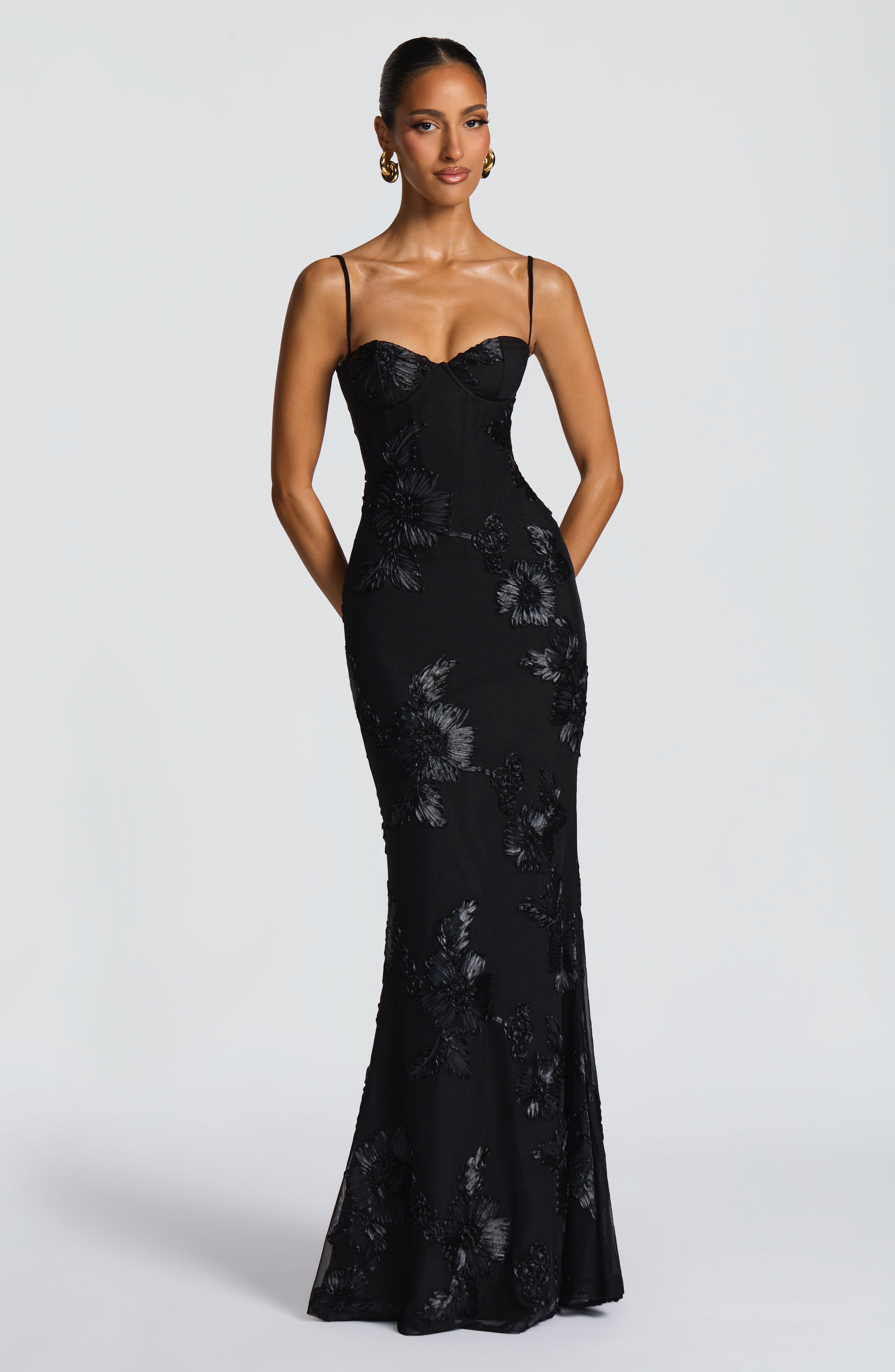 minilena Nefertiti Maxi Dress Black