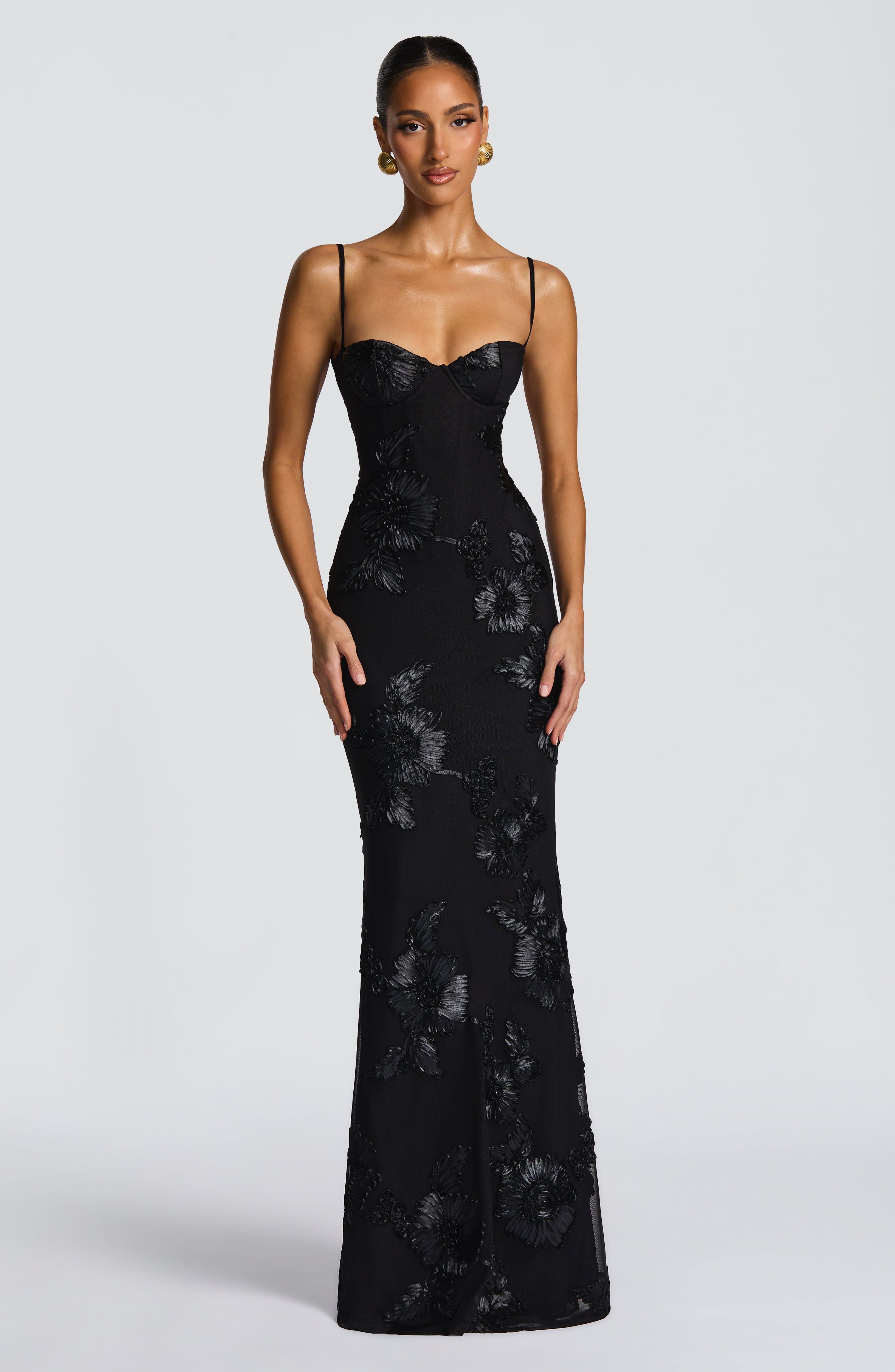 minilena Nefertiti Maxi Dress Black