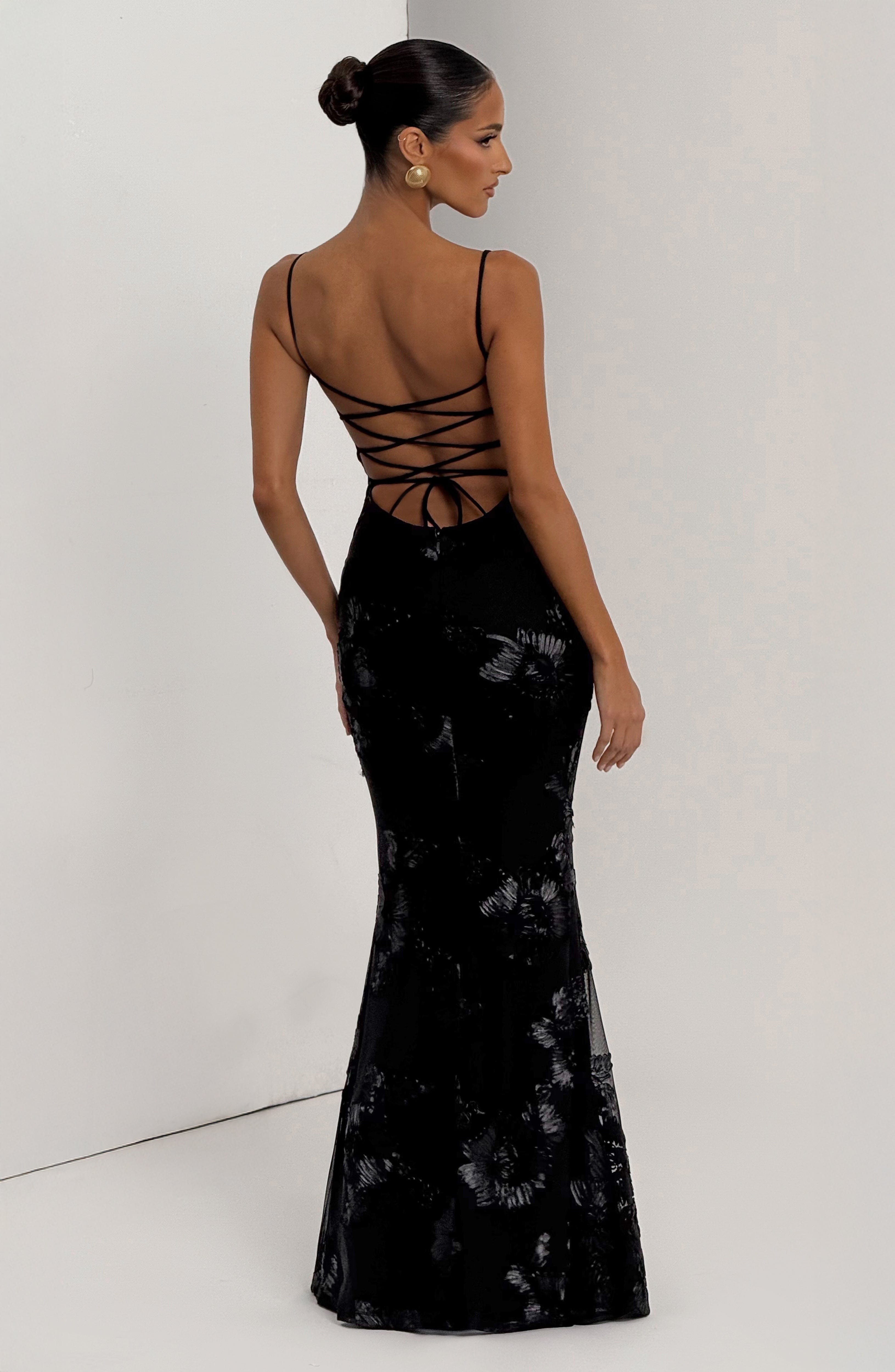 minilena Nefertiti Maxi Dress Black