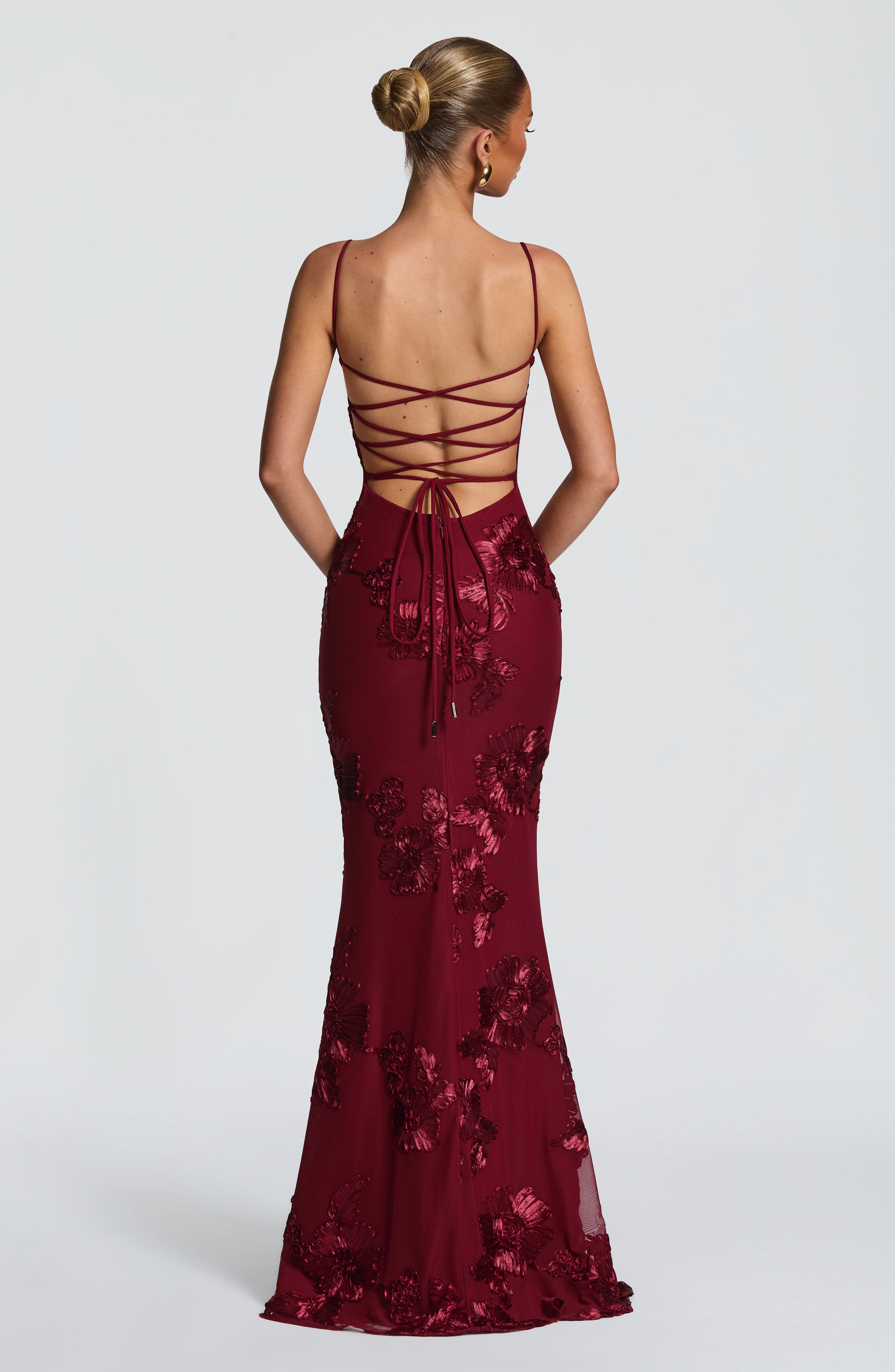 minilena Nefertiti Maxi Dress Burgundy