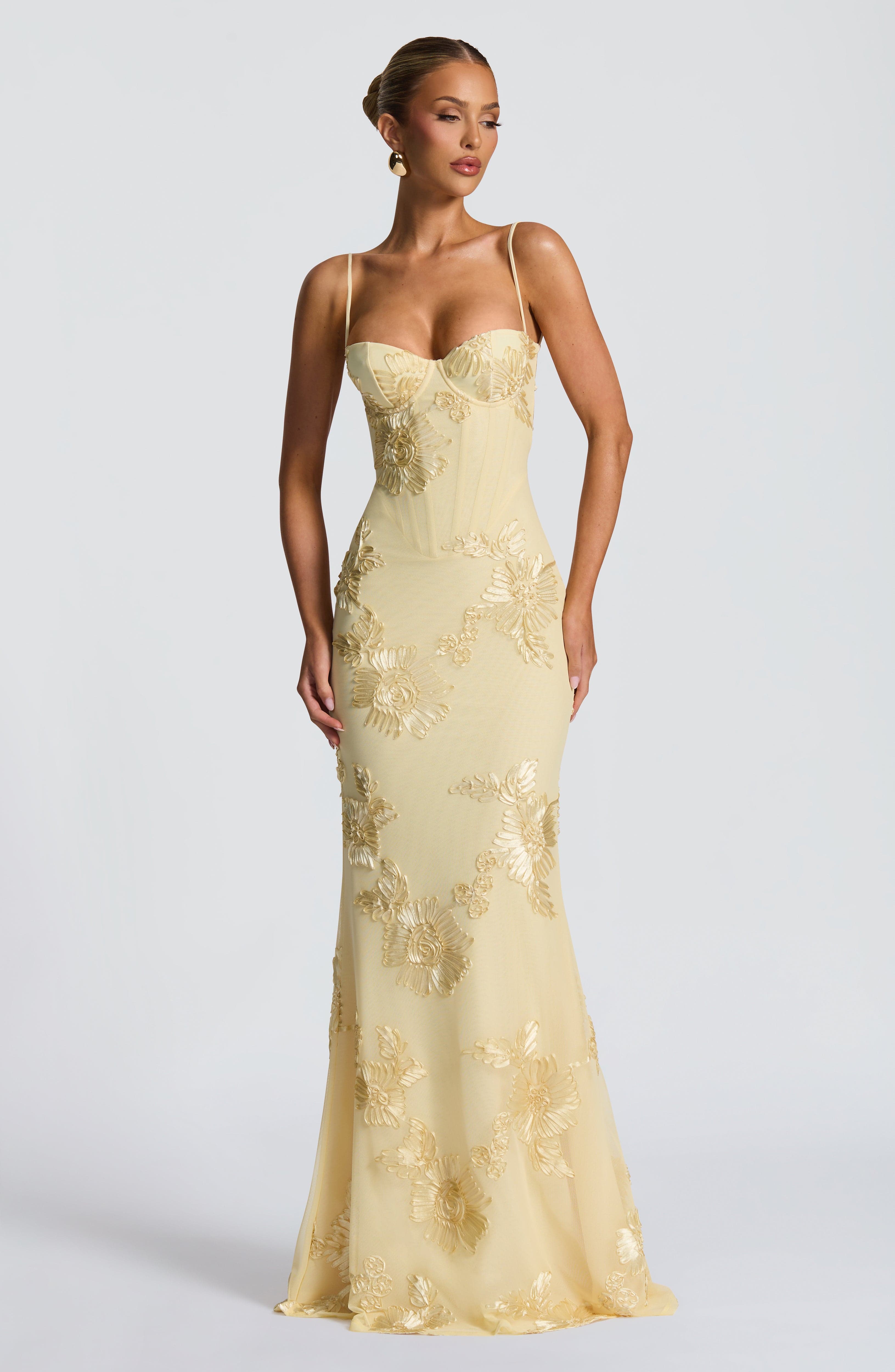minilena Nefertiti Maxi Dress Lemon