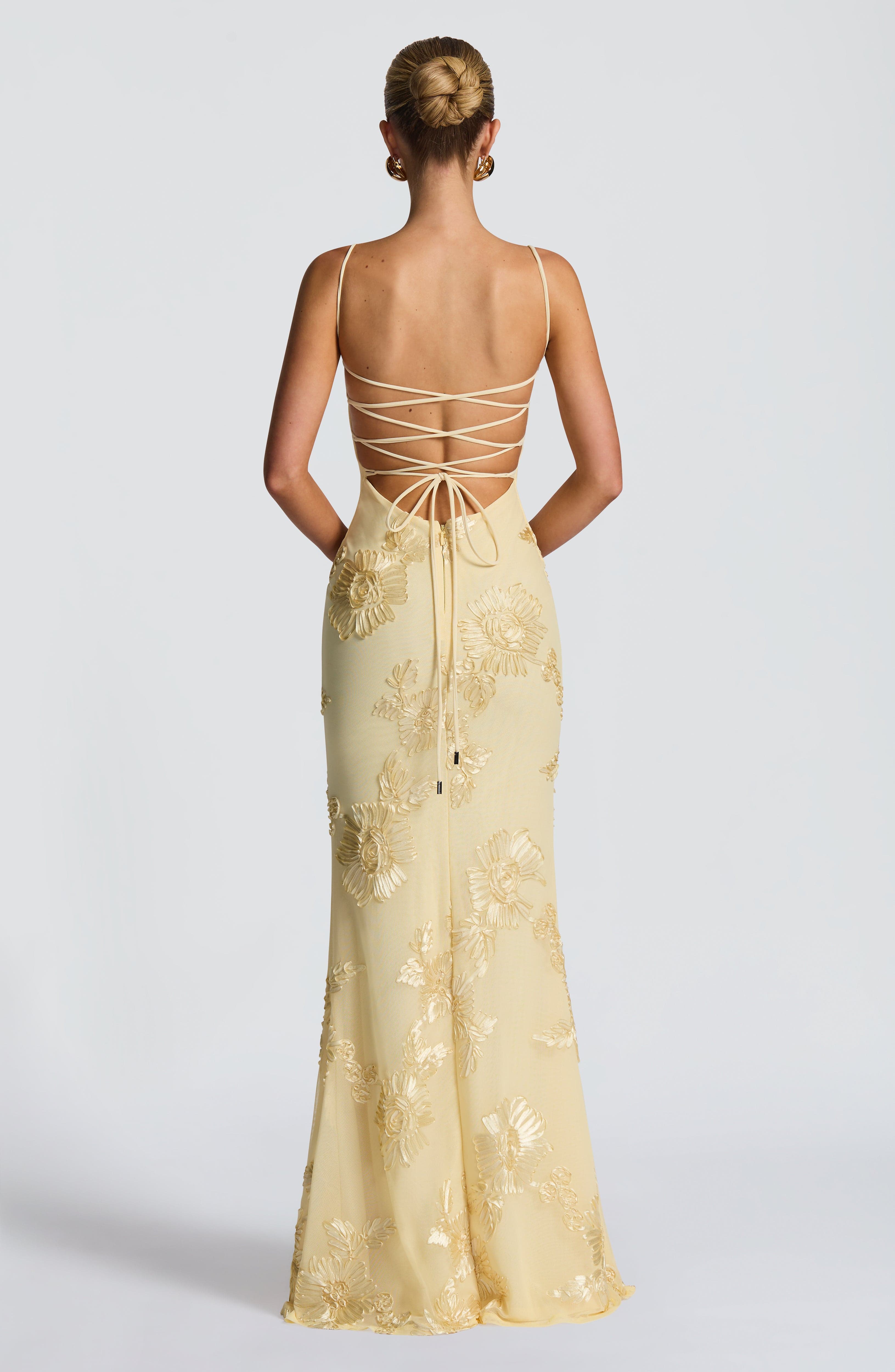minilena Nefertiti Maxi Dress Lemon