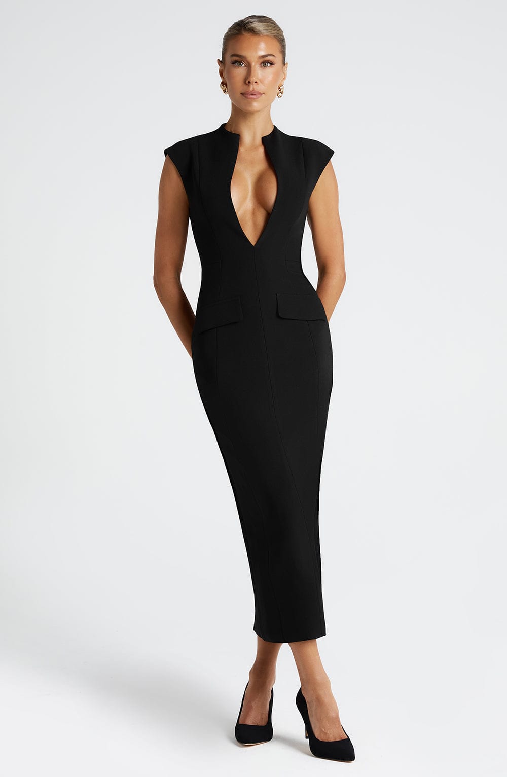 minilena Nellie Midi Dress Black
