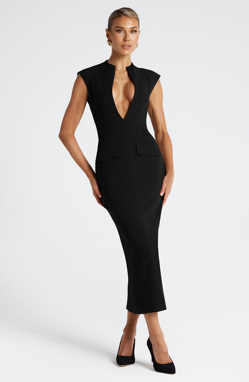 minilena Nellie Midi Dress Black