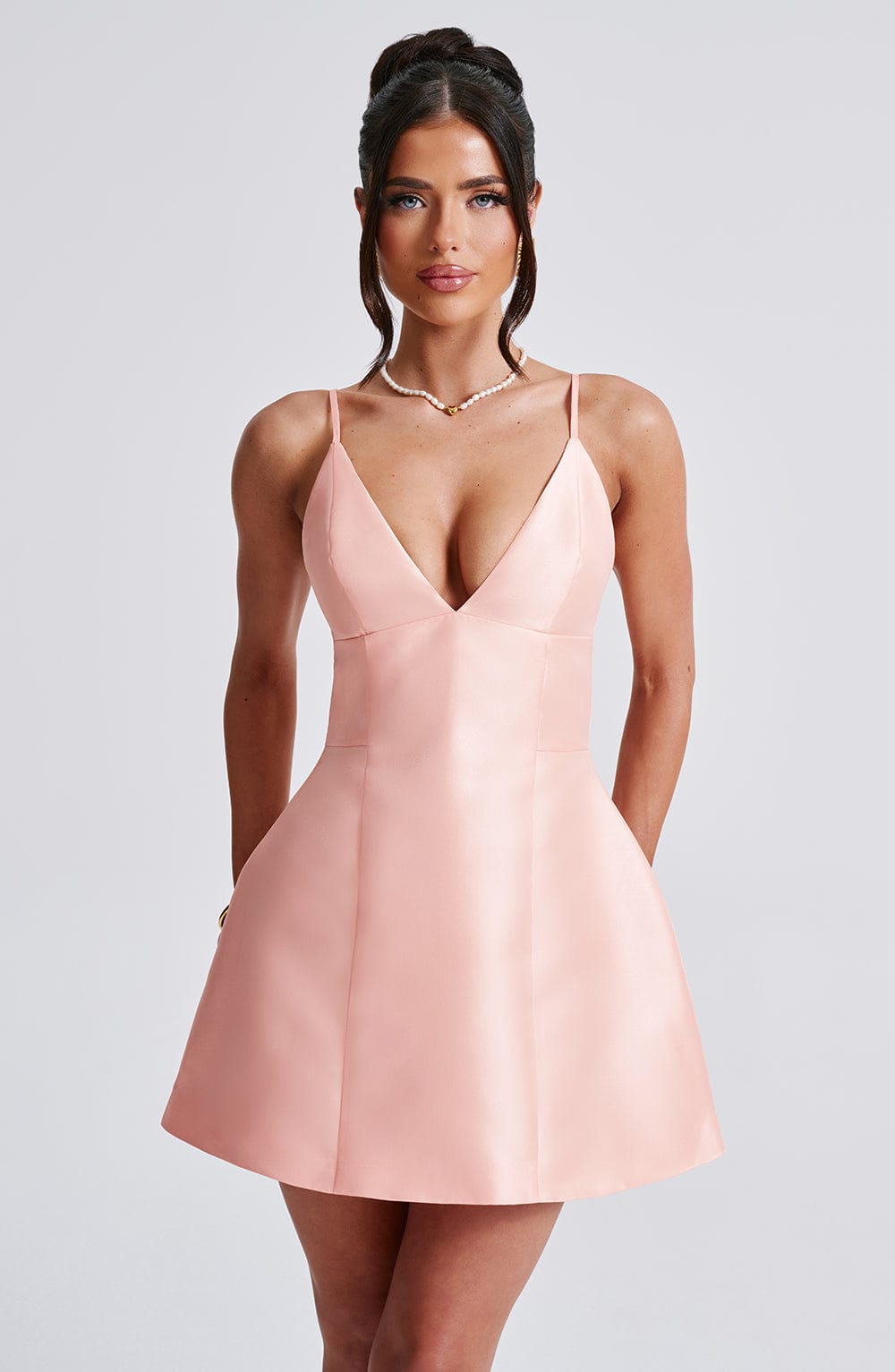 minilena Nicole Mini Dress Peach