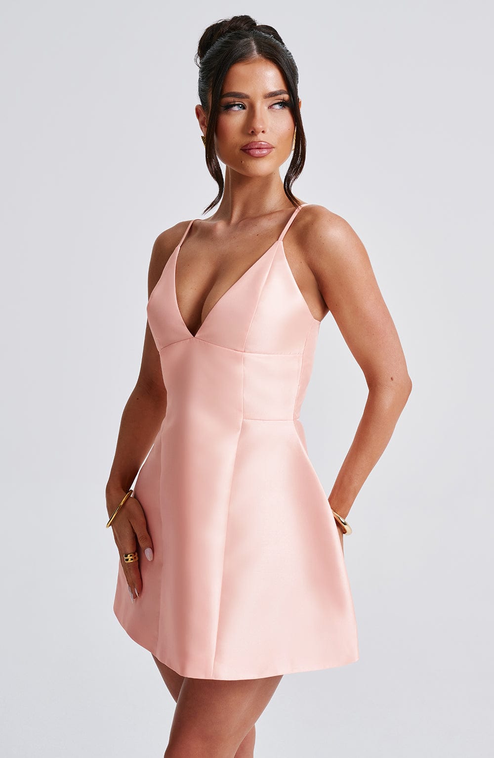 minilena Nicole Mini Dress Peach