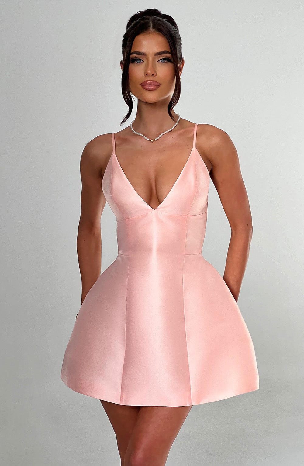 minilena Nicole Mini Dress Peach