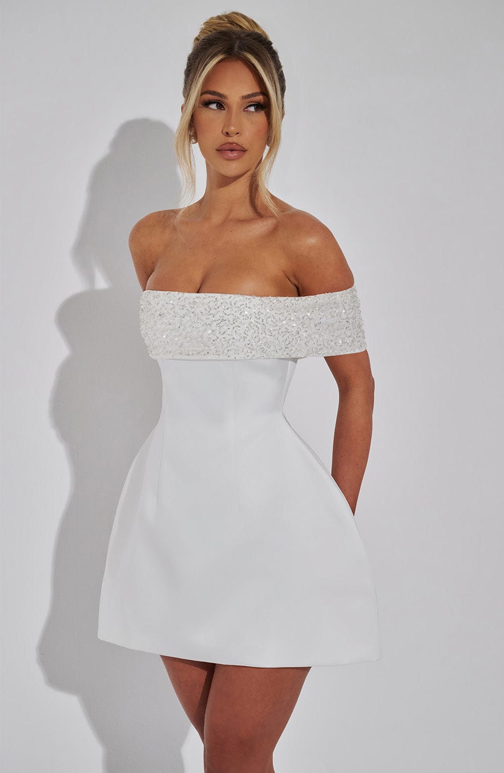 minilena Noelle Mini Dress Ivory