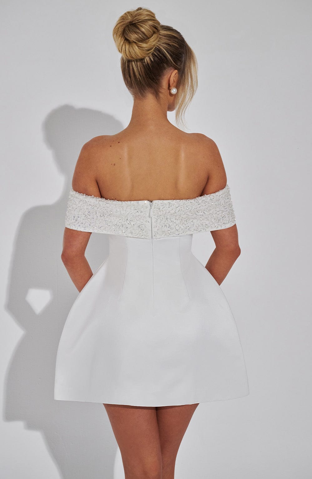 minilena Noelle Mini Dress Ivory