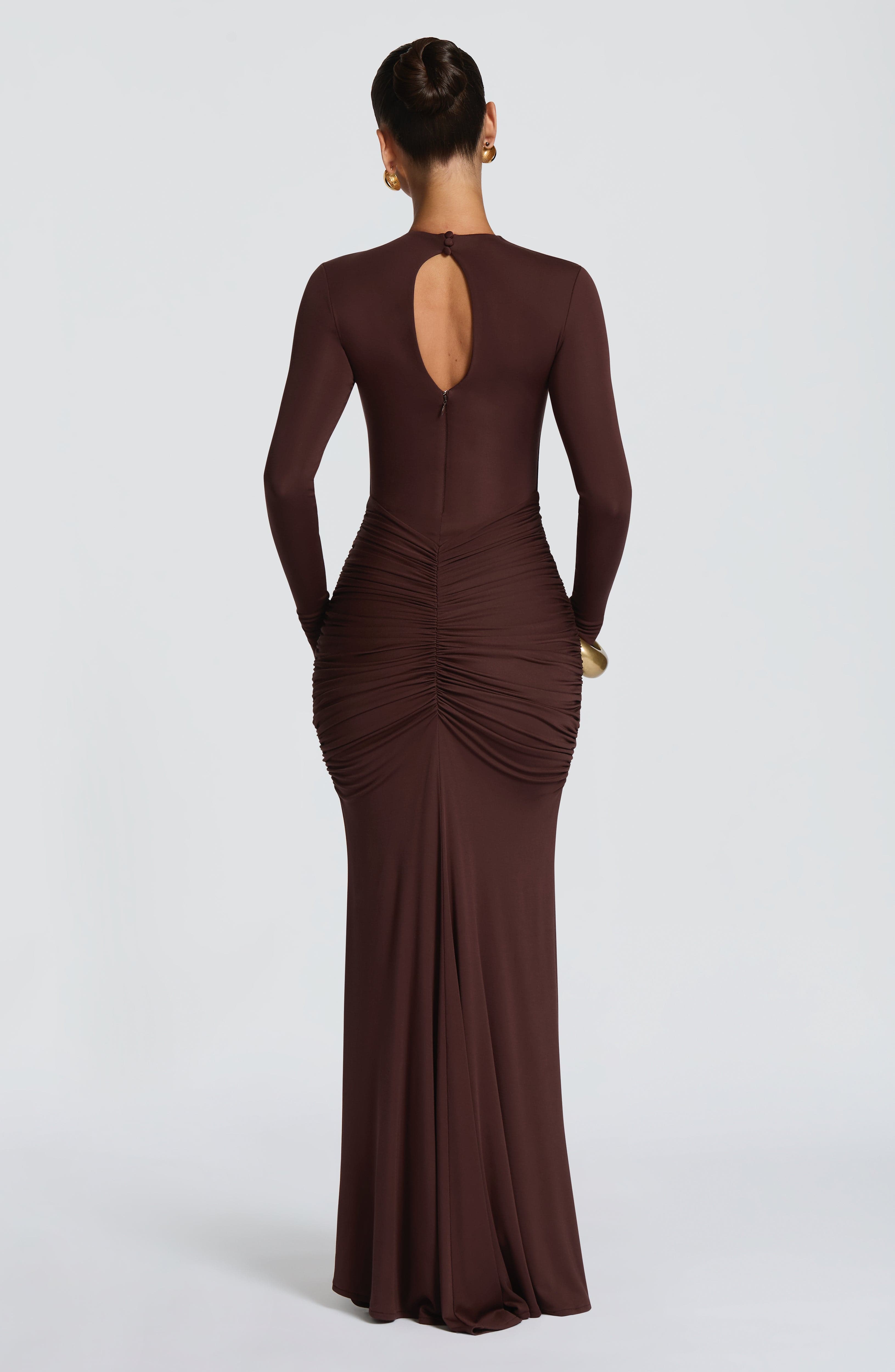 minilena Oriane Maxi Dress Plum Brown