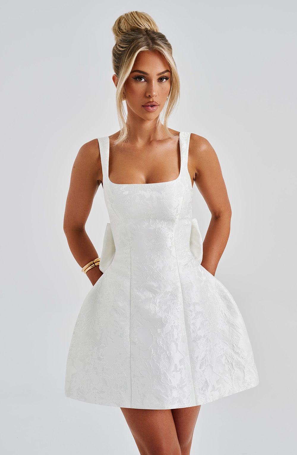 minilena Orla Mini Dress Ivory