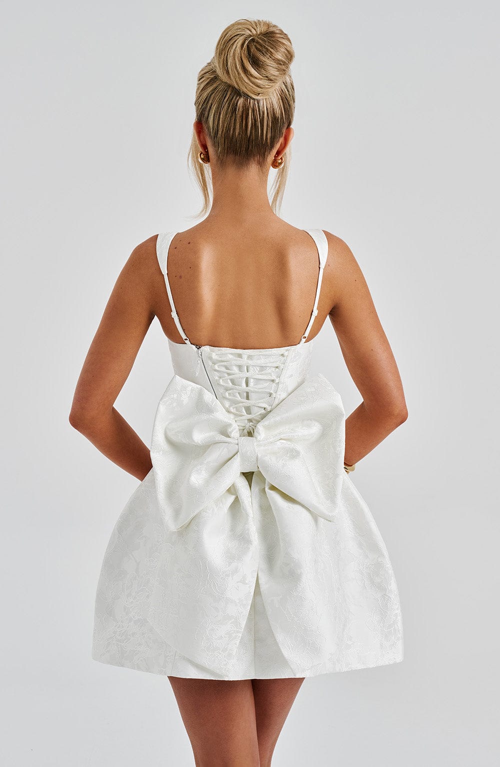 minilena Orla Mini Dress Ivory