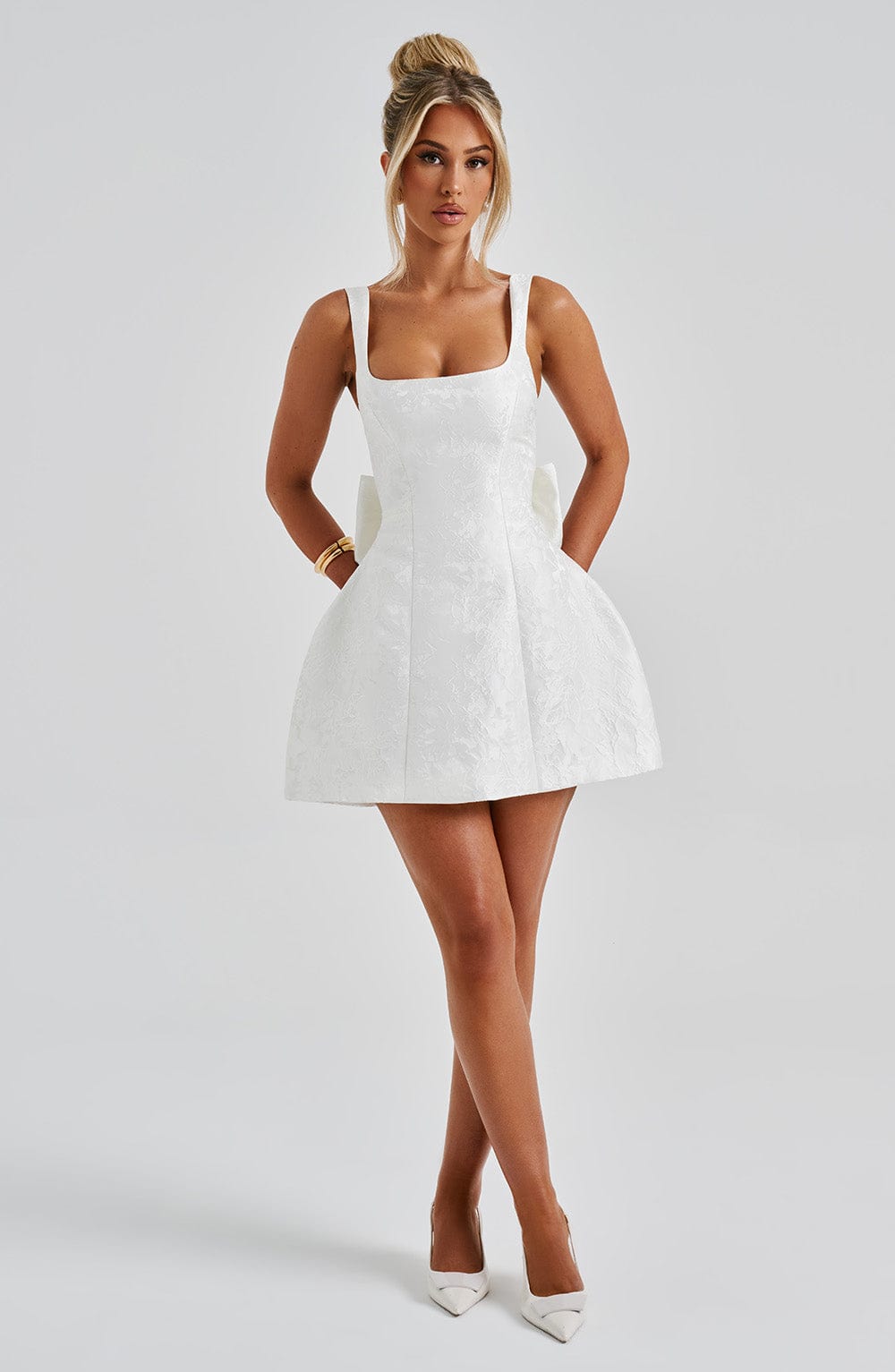 minilena Orla Mini Dress Ivory