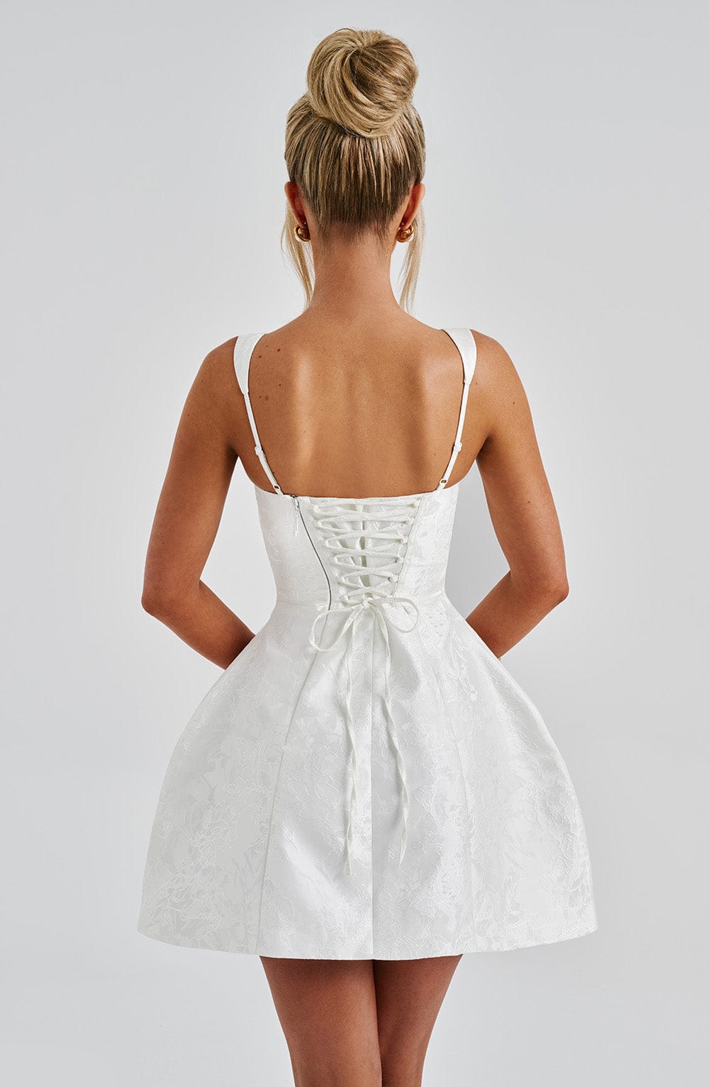 minilena Orla Mini Dress Ivory