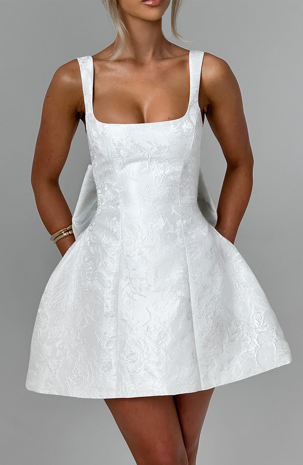 minilena Orla Mini Dress Ivory