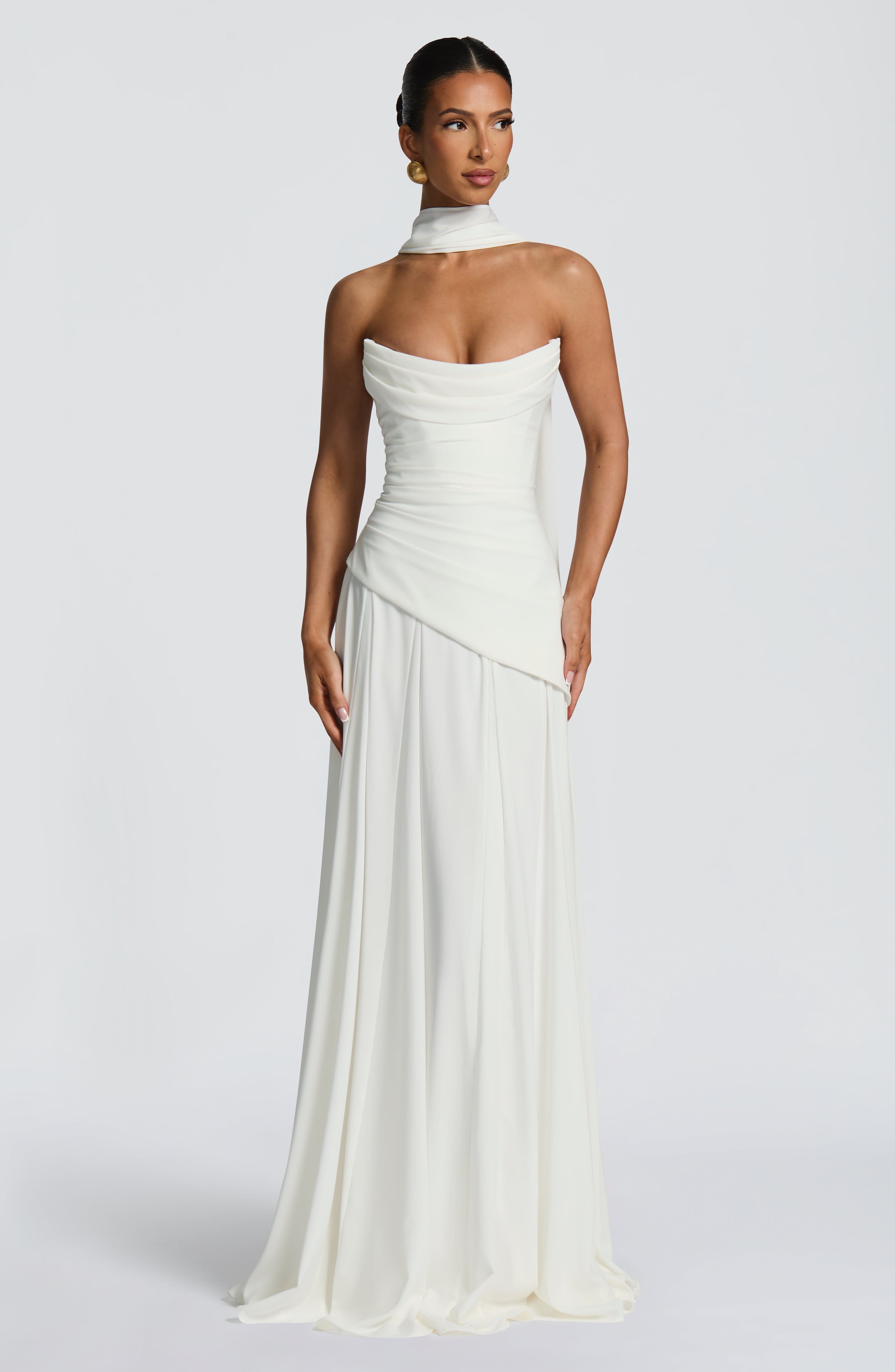 minilena Patricia Maxi Dress Ivory
