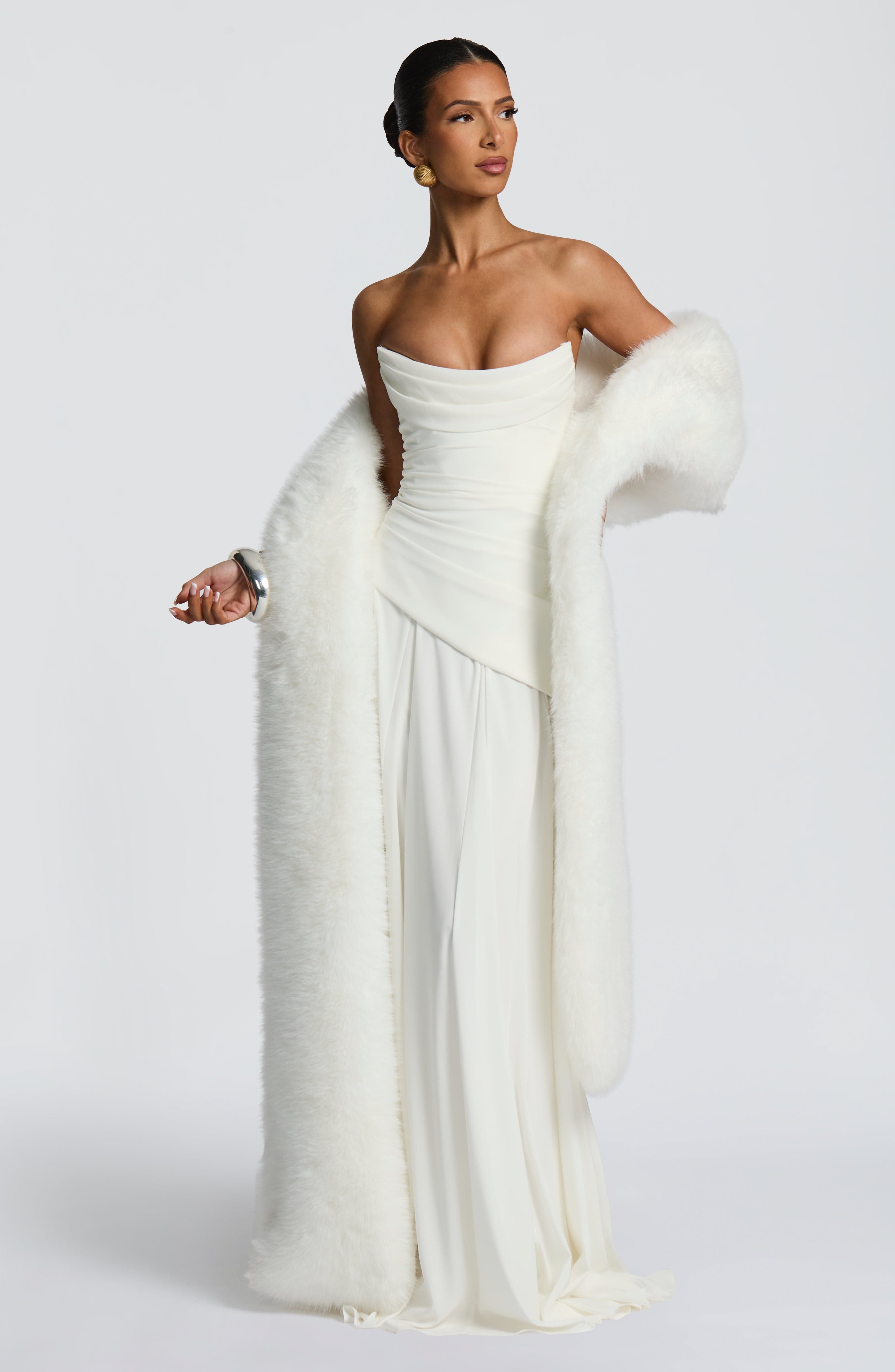 minilena Patricia Maxi Dress Ivory