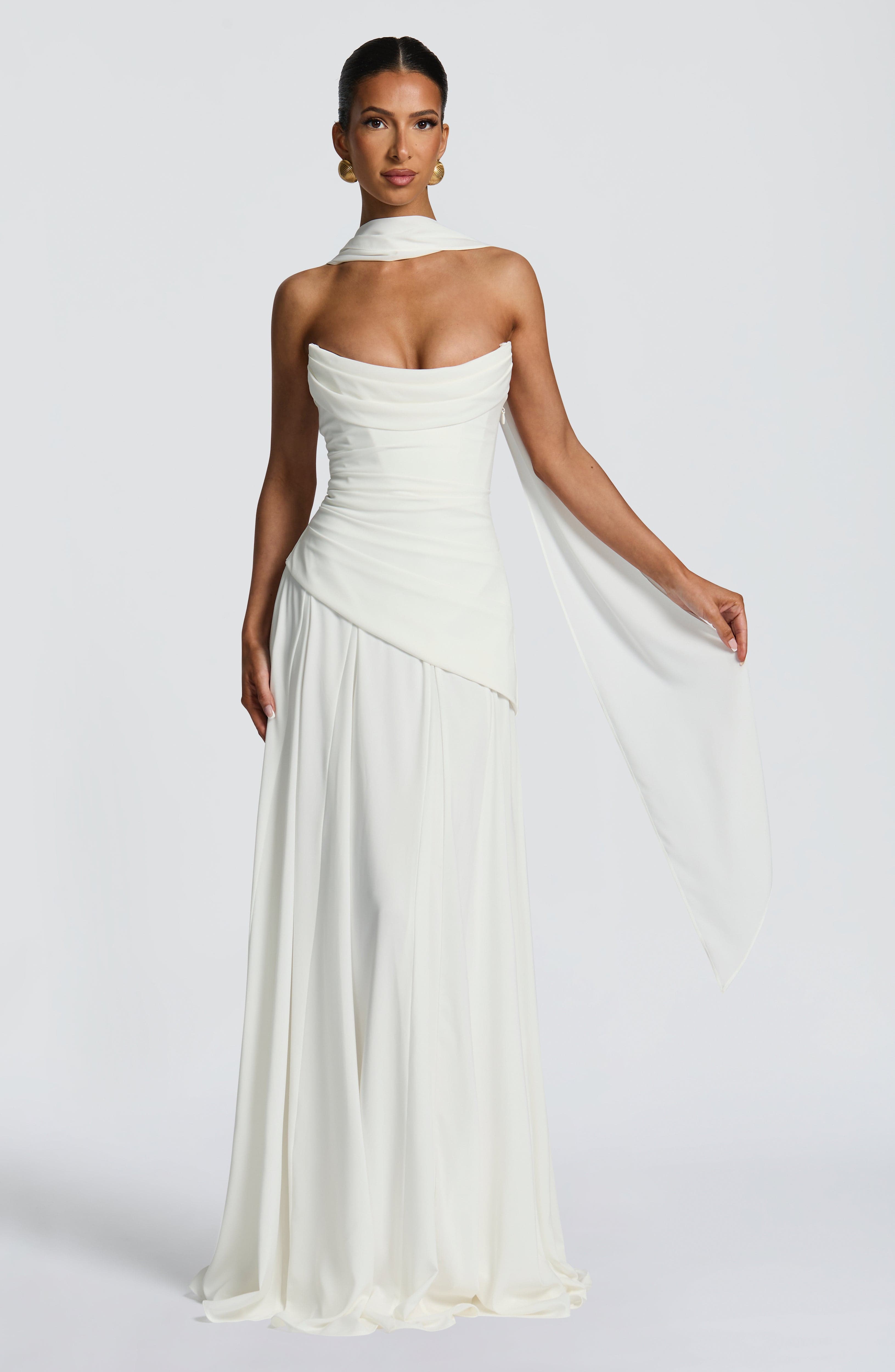 minilena Patricia Maxi Dress Ivory