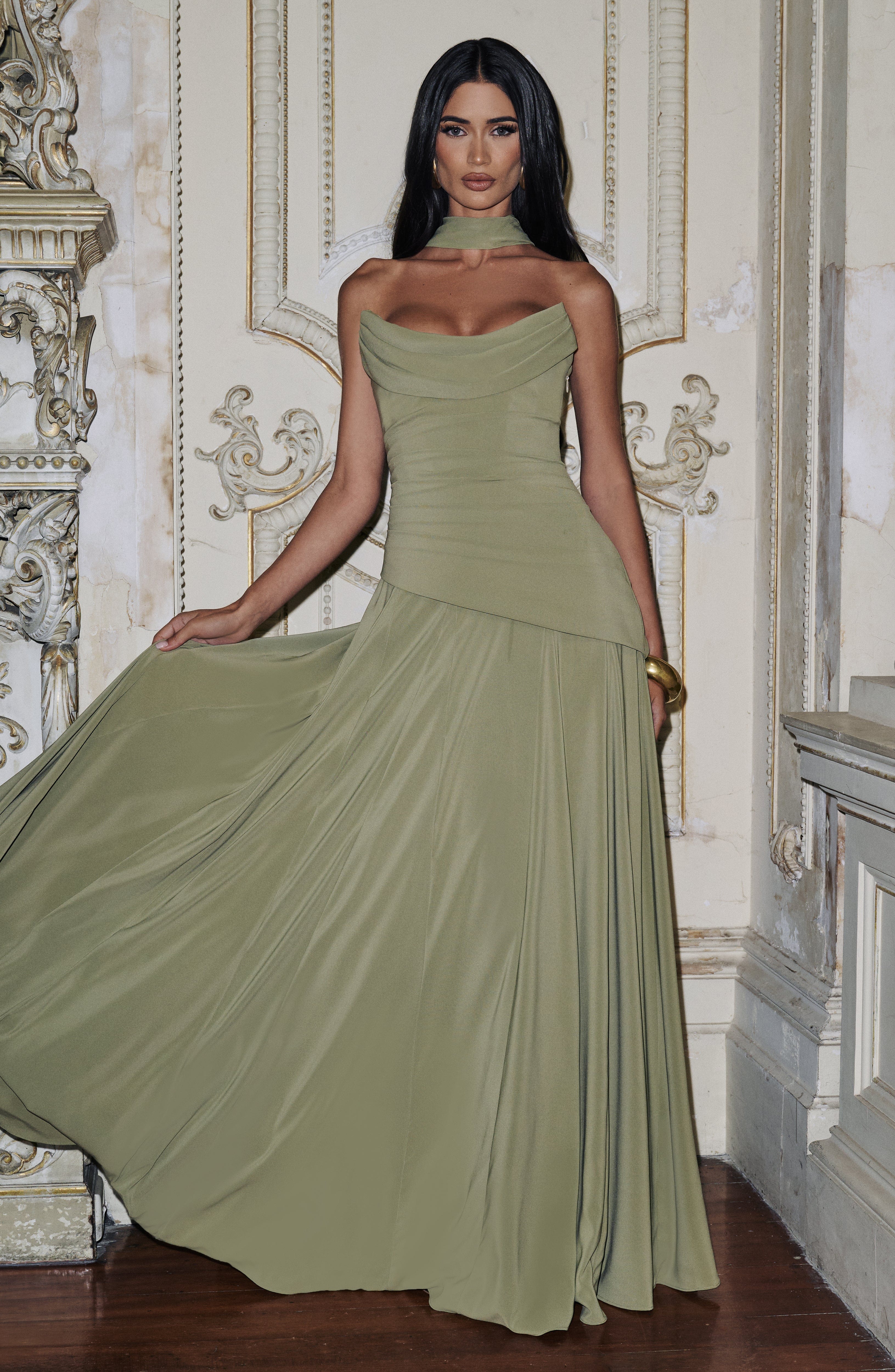 minilena Patricia Maxi Dress Sage