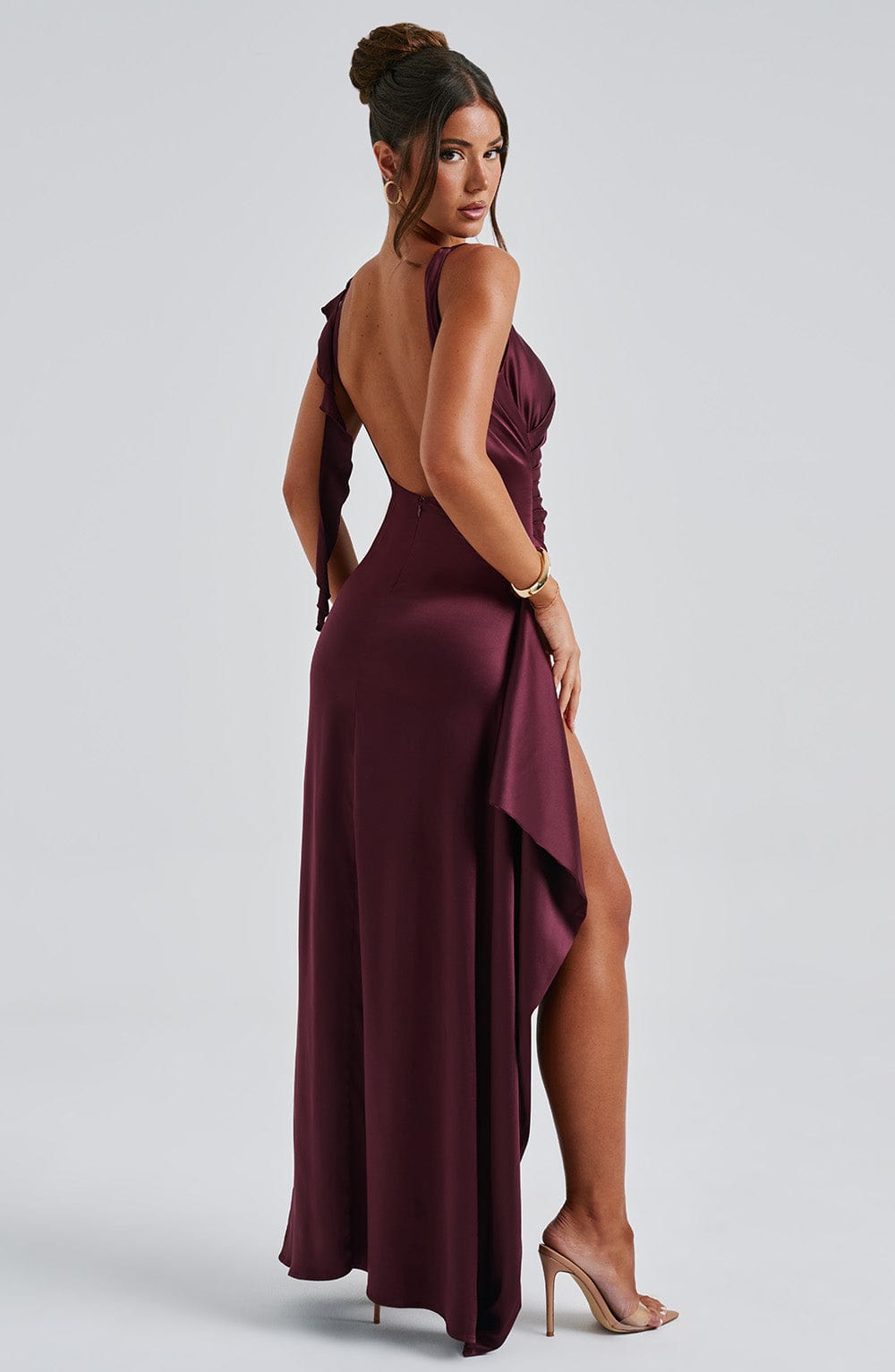 minilena Peggy Maxi Dress Cherry Lacquer