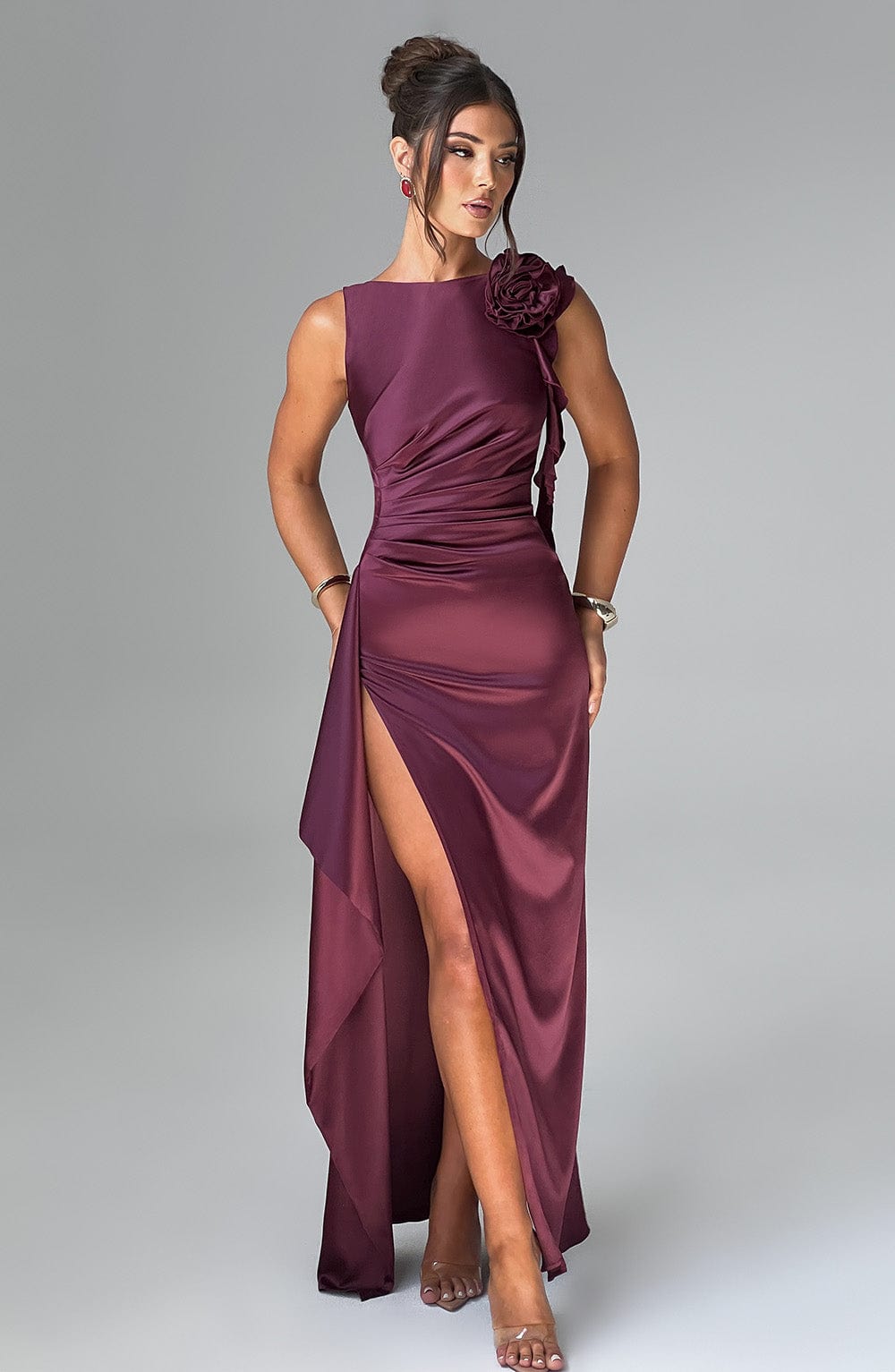 minilena Peggy Maxi Dress Cherry Lacquer