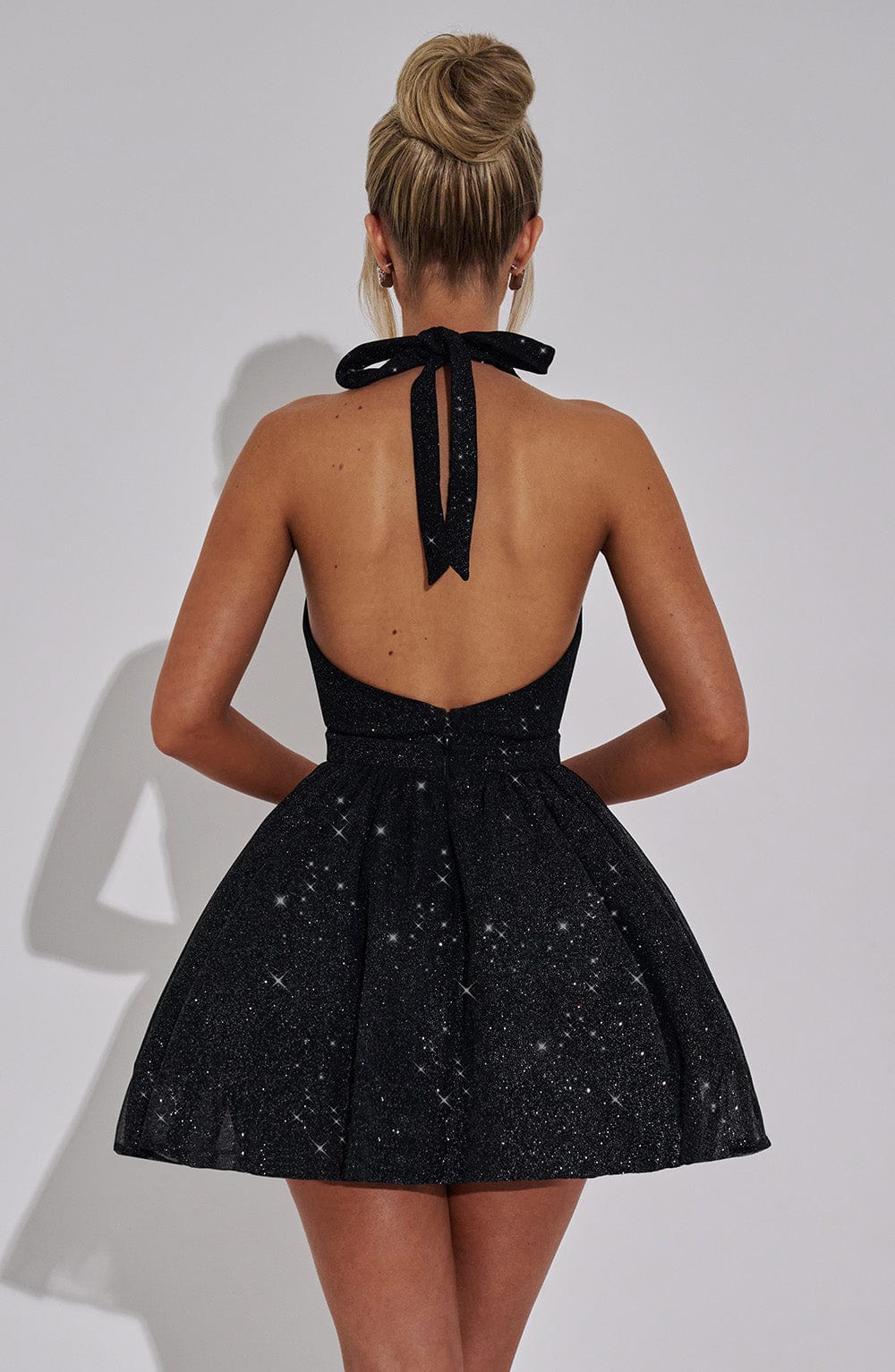 minilena Pippa Mini Dress Black Sparkle
