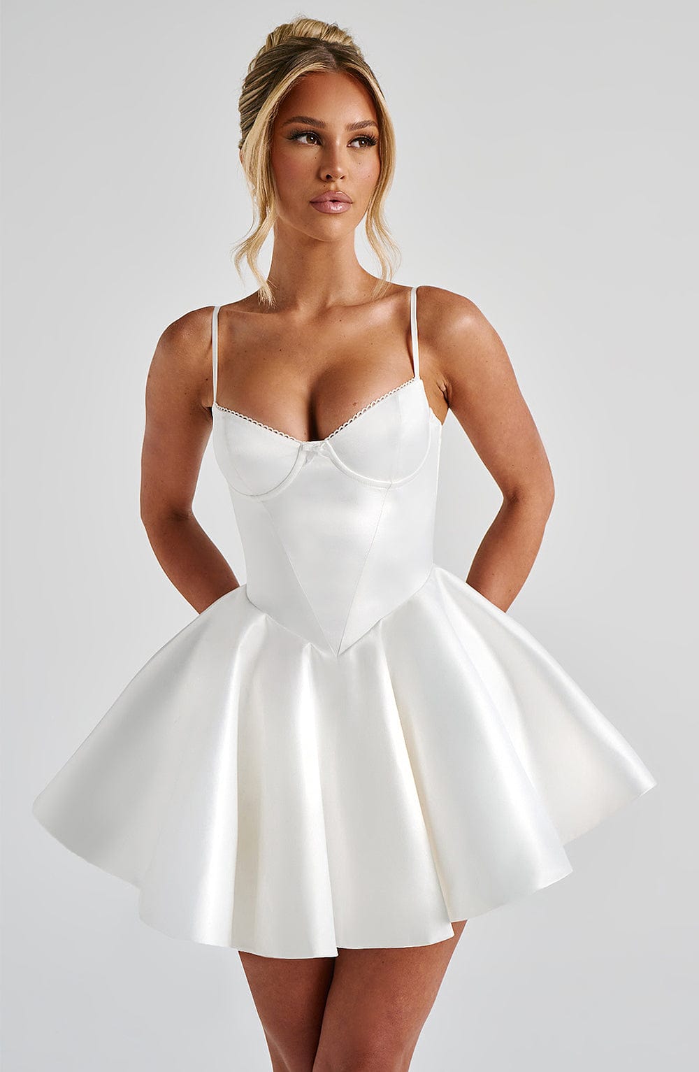 minilena Poppy Mini Dress Ivory