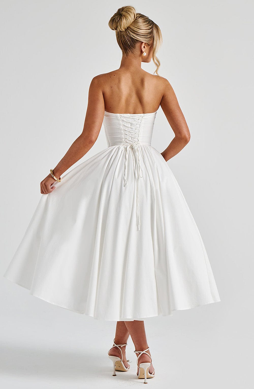 minilena Prim Midi Dress Ivory