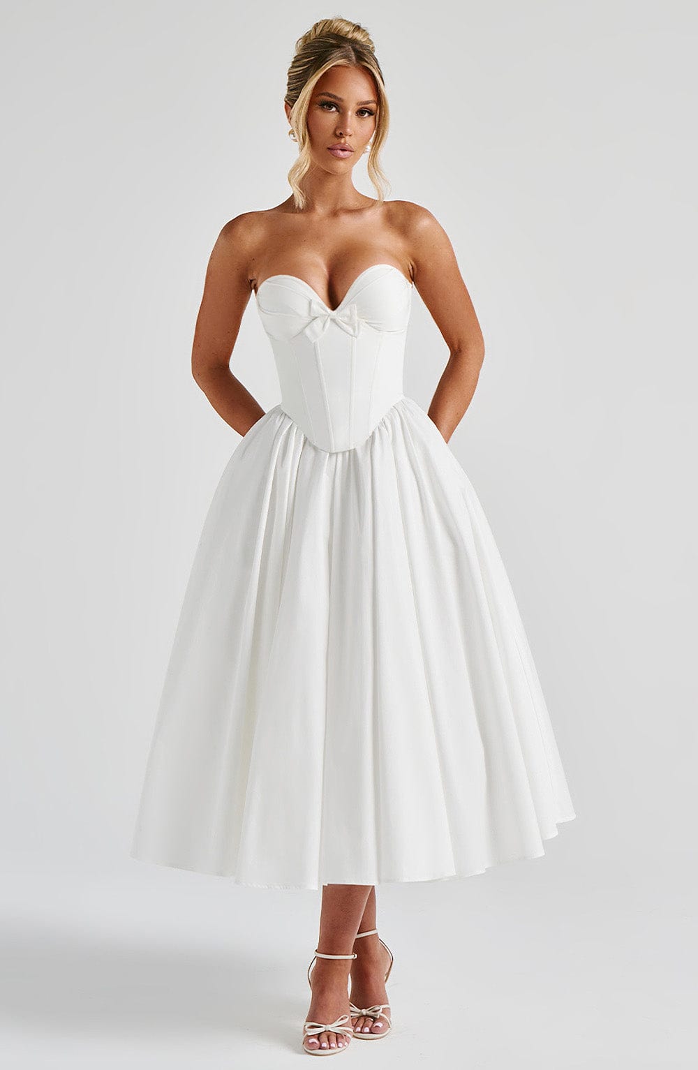 minilena Prim Midi Dress Ivory