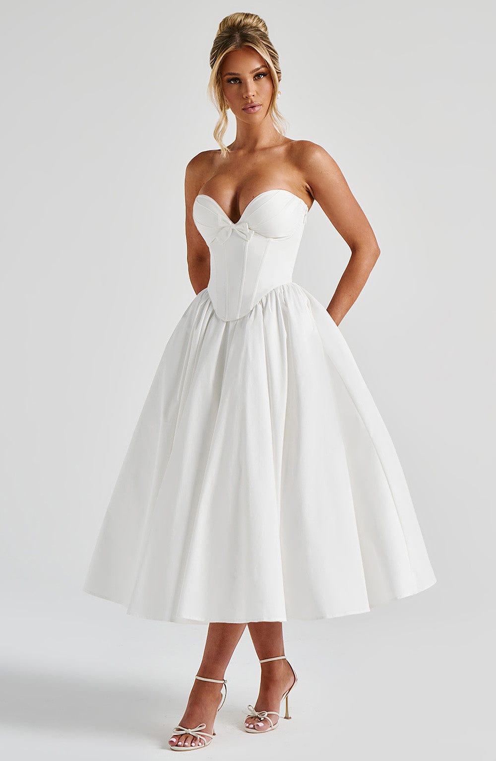 minilena Prim Midi Dress Ivory