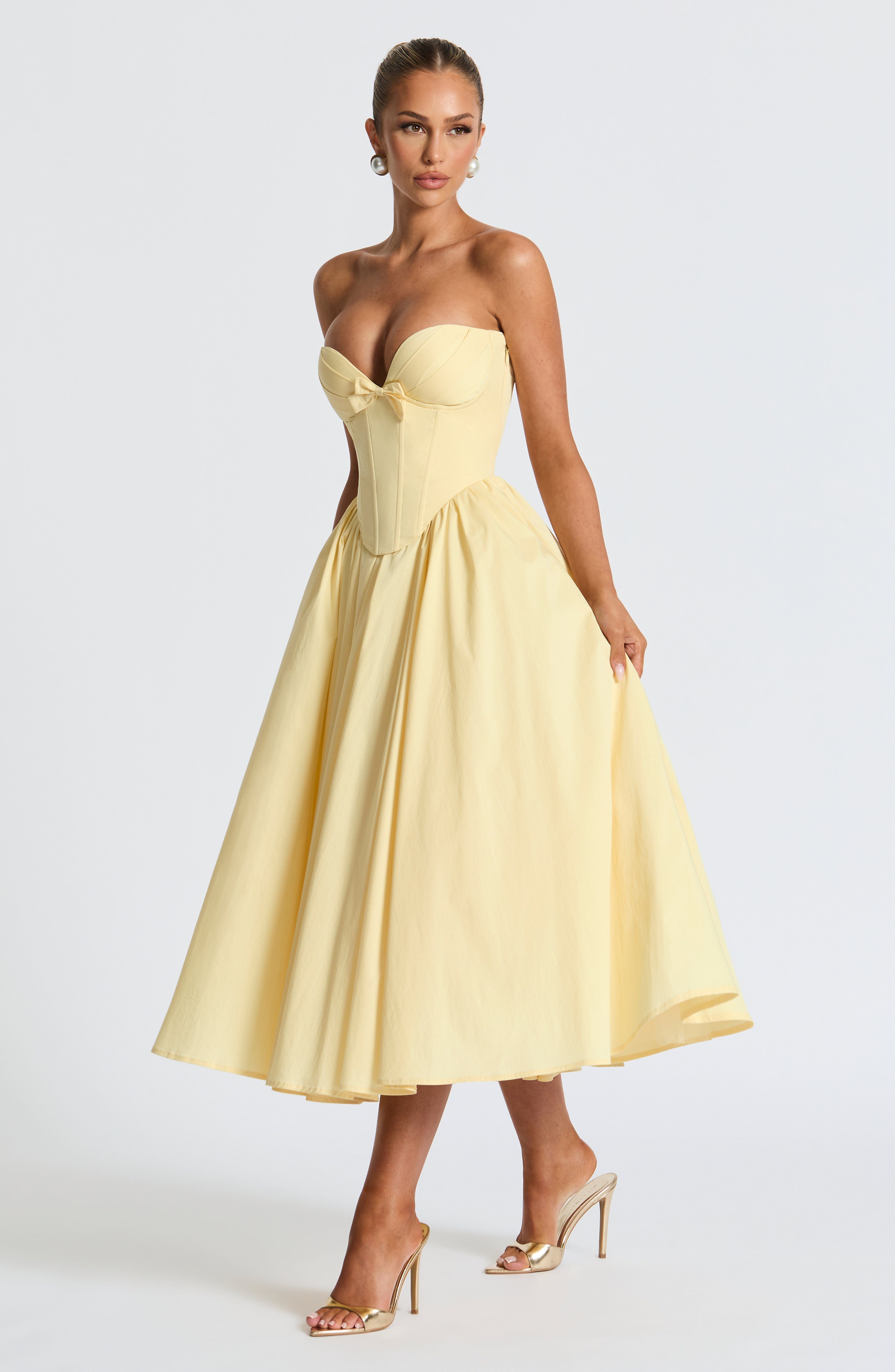 minilena Prim Midi Dress Lemon