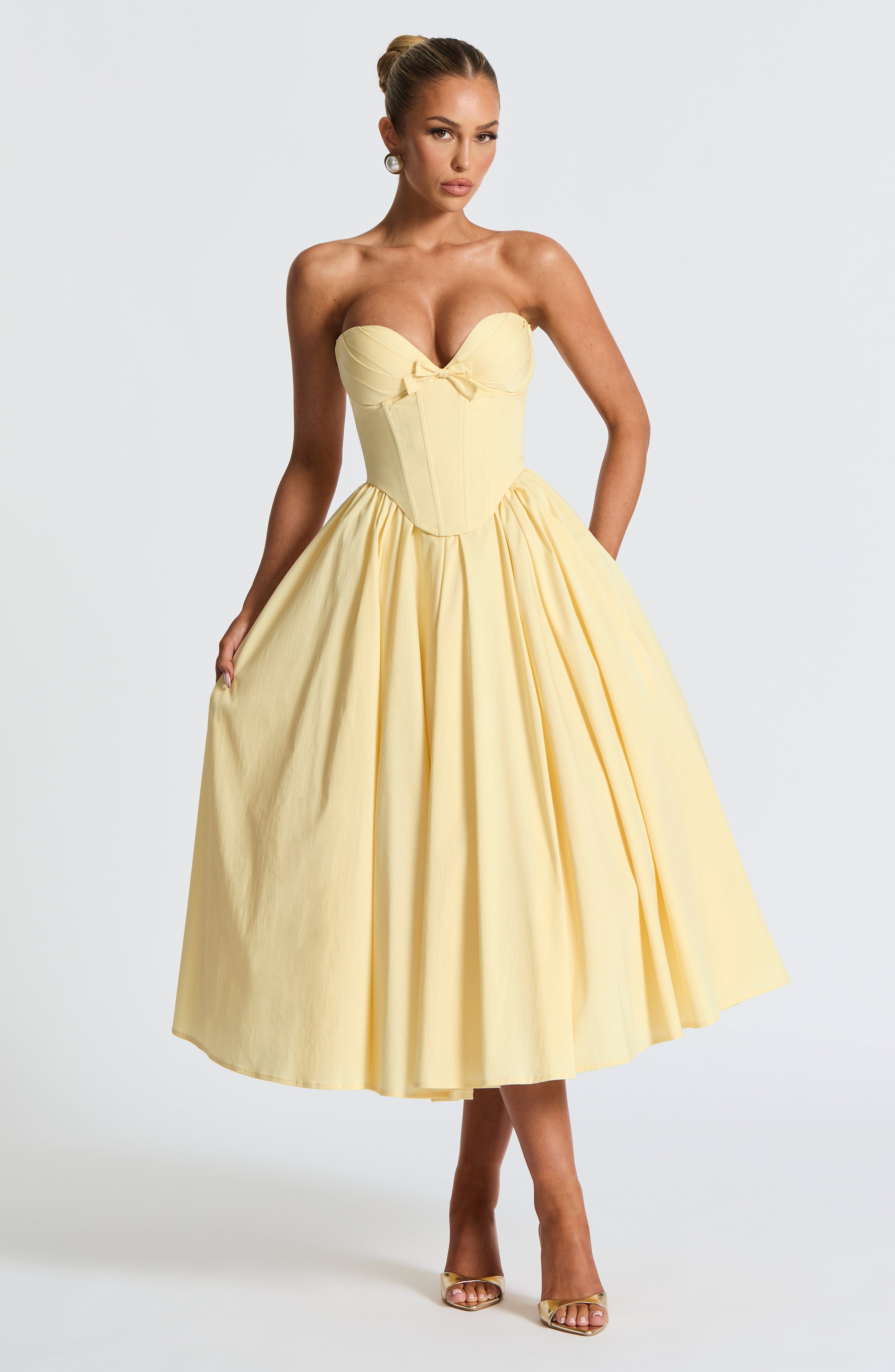 minilena Prim Midi Dress Lemon
