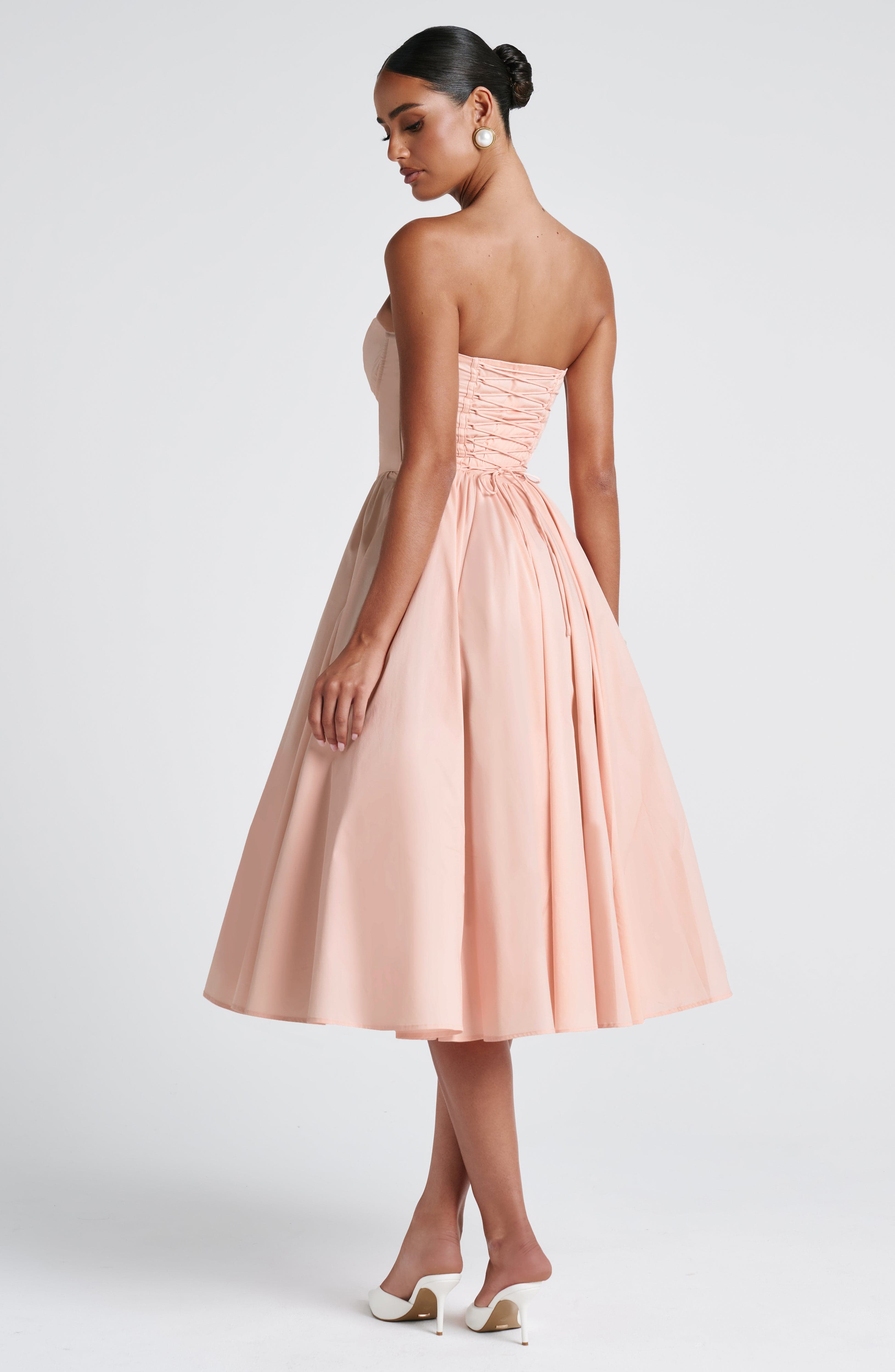 minilena Prim Midi Dress Soft Peach