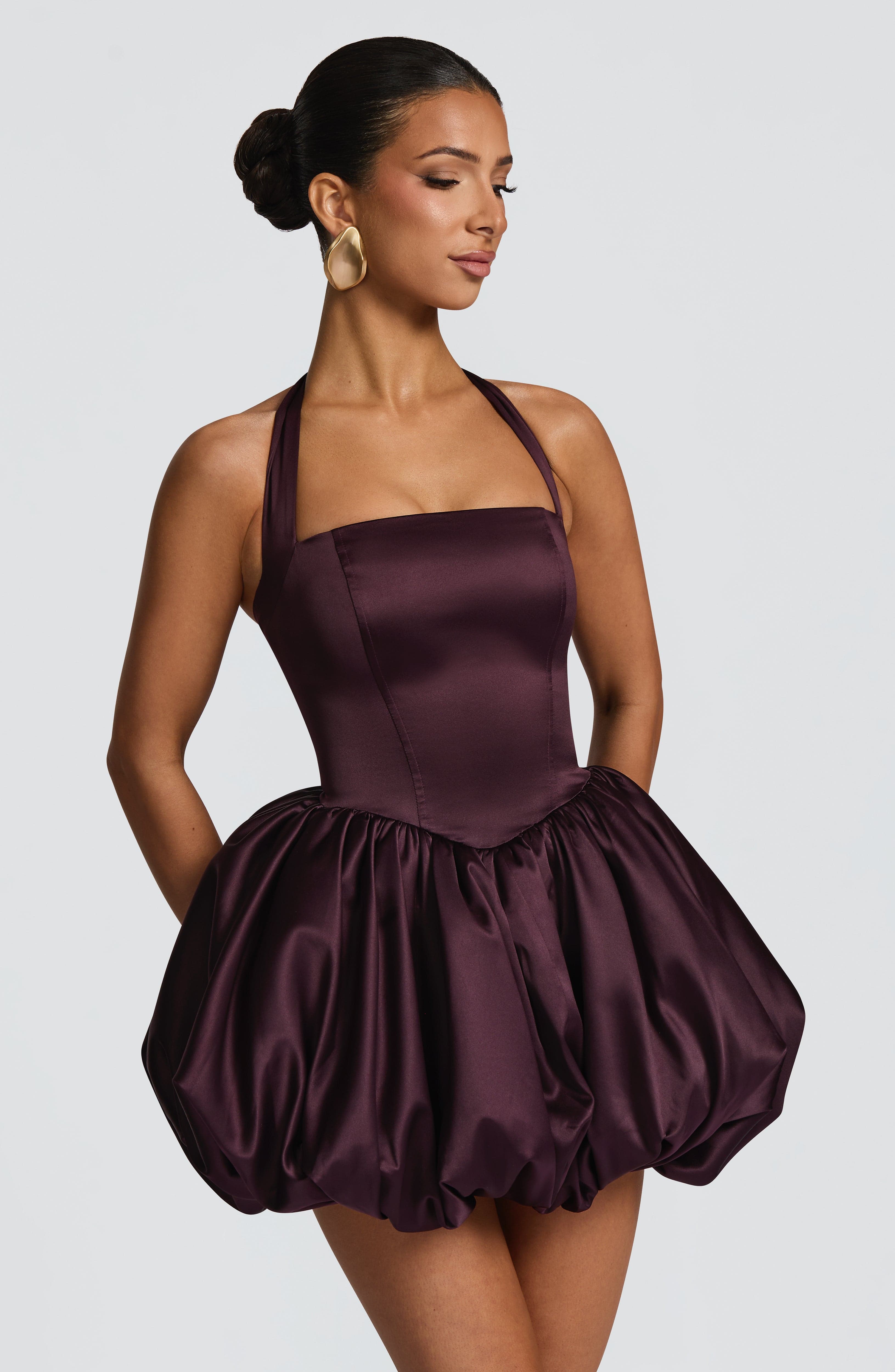 minilena Prudence Mini Dress Plum