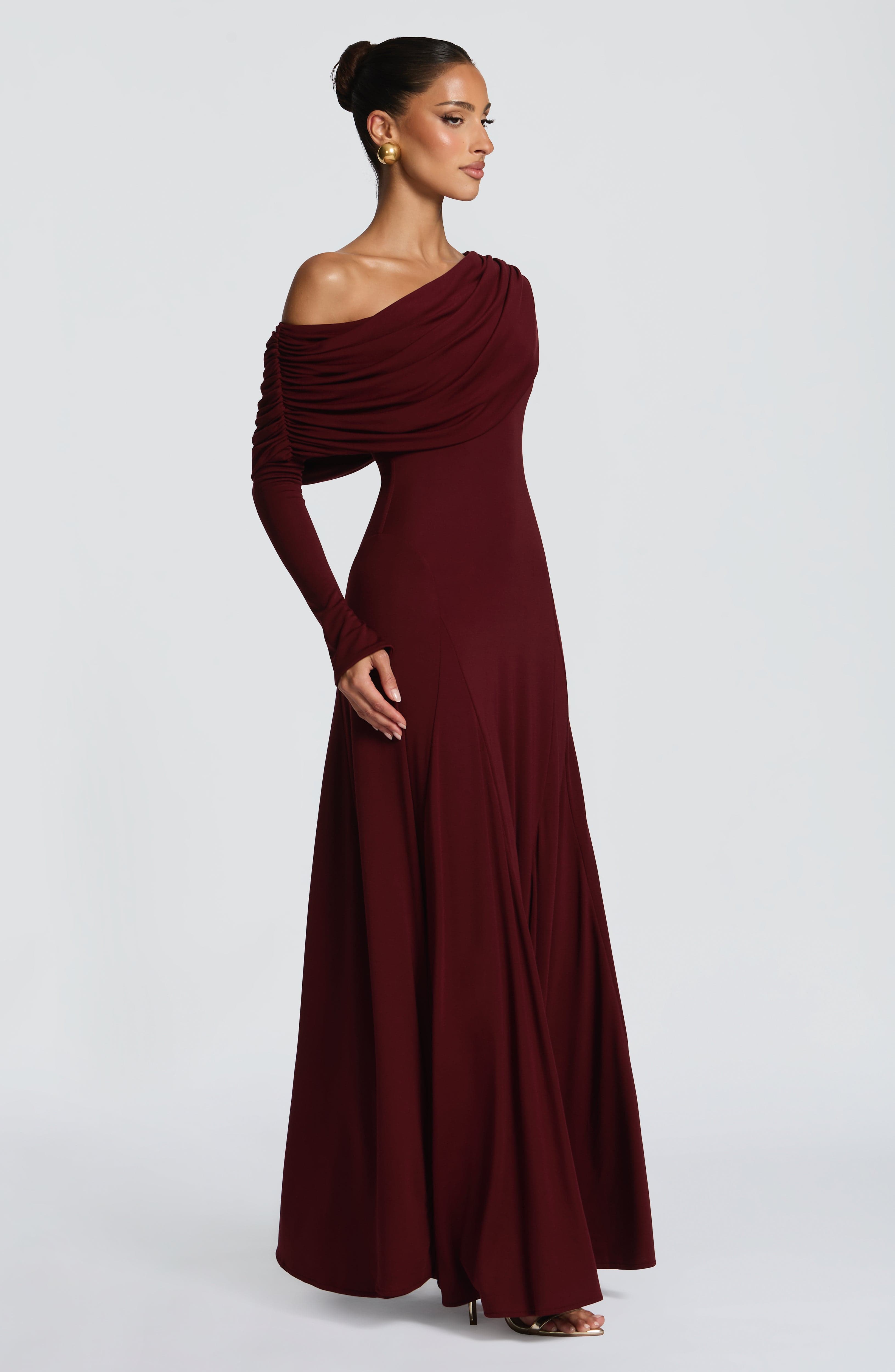 minilena Rafaela Maxi Dress Cherry Lacquer