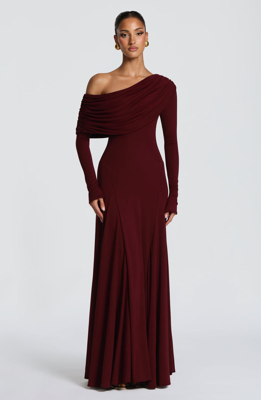 minilena Rafaela Maxi Dress Cherry Lacquer