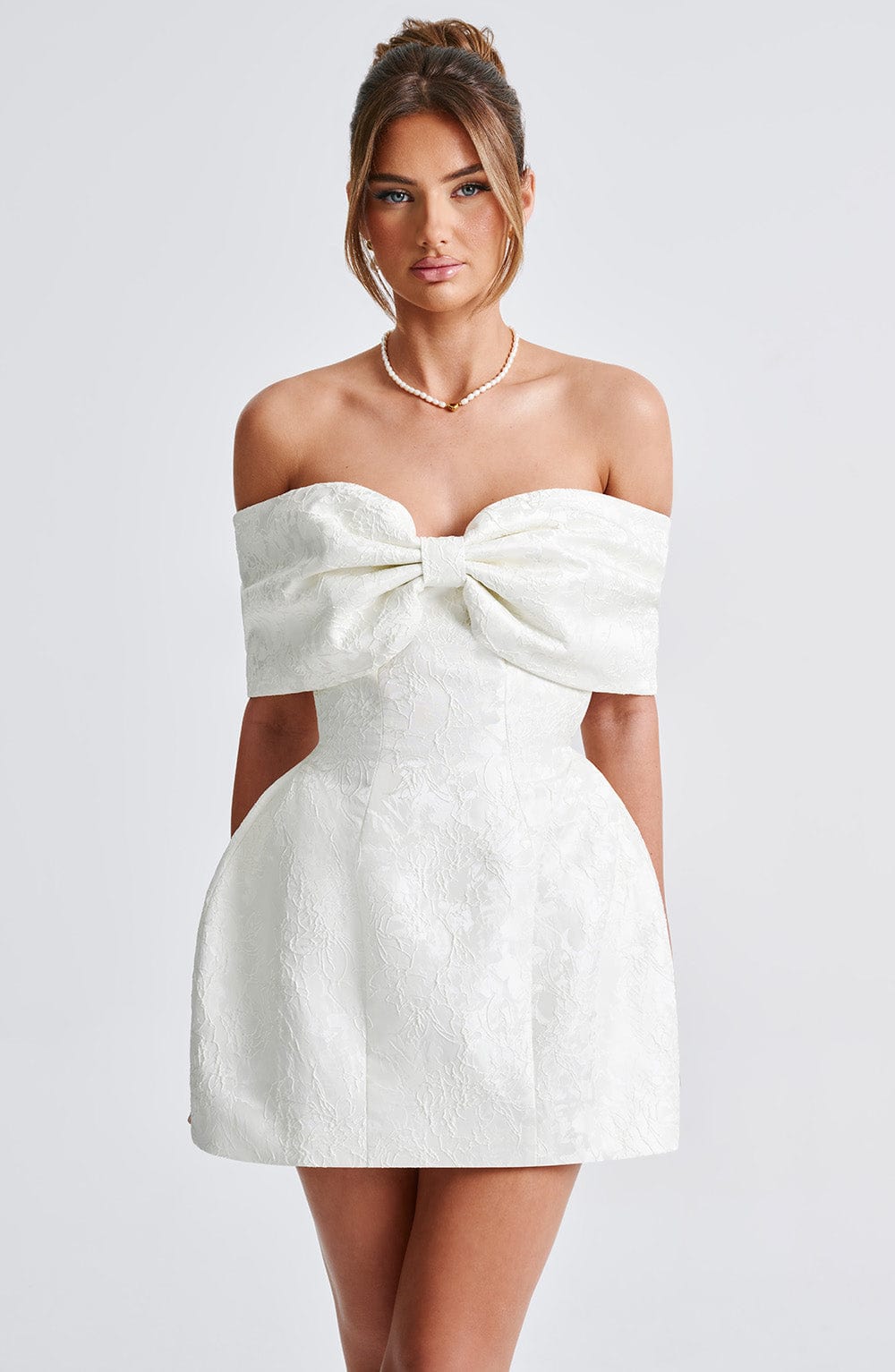 minilena Raquel Mini Dress Ivory