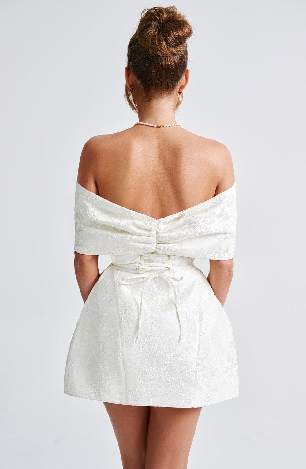 minilena Raquel Mini Dress Ivory