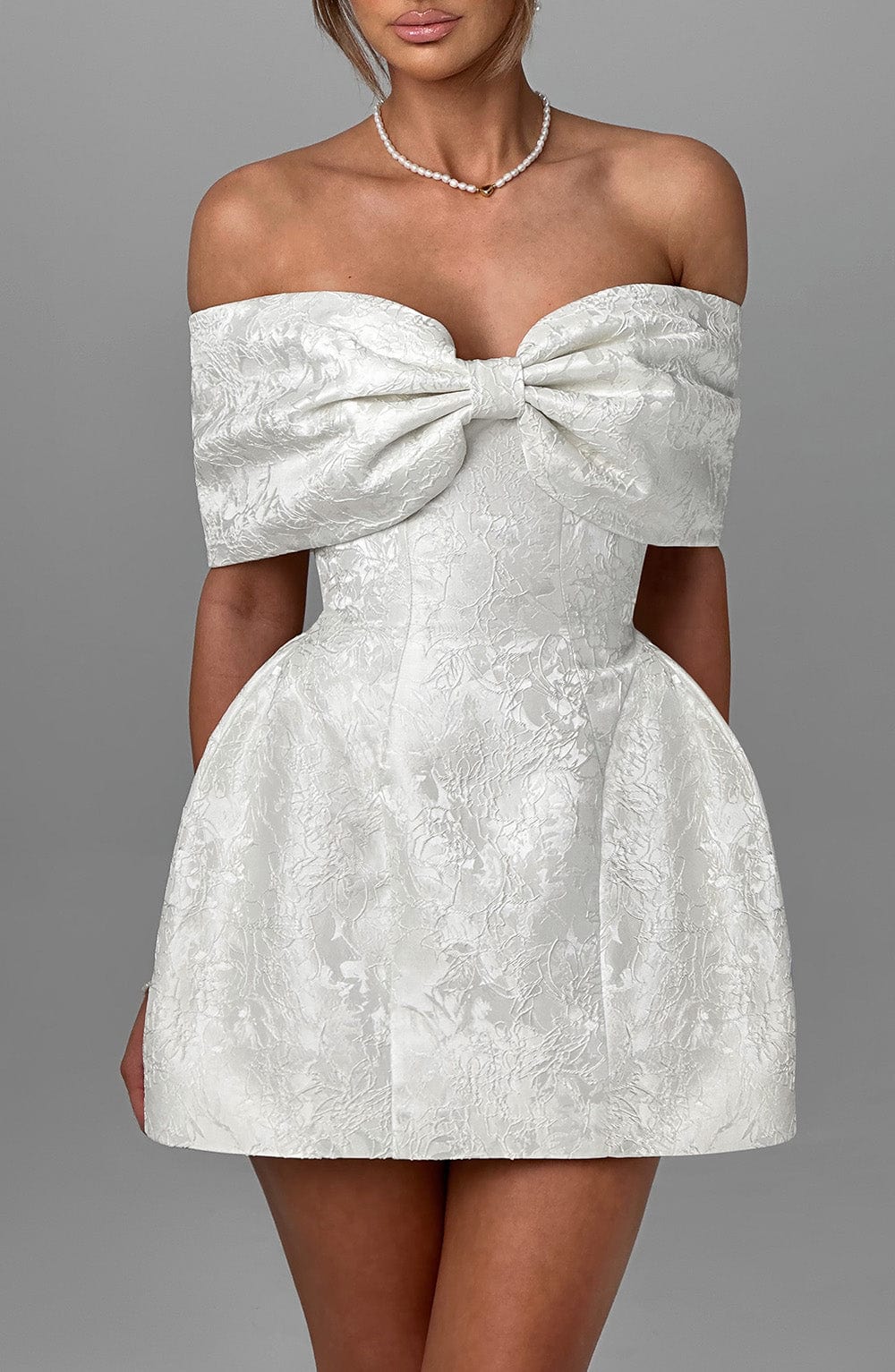 minilena Raquel Mini Dress Ivory