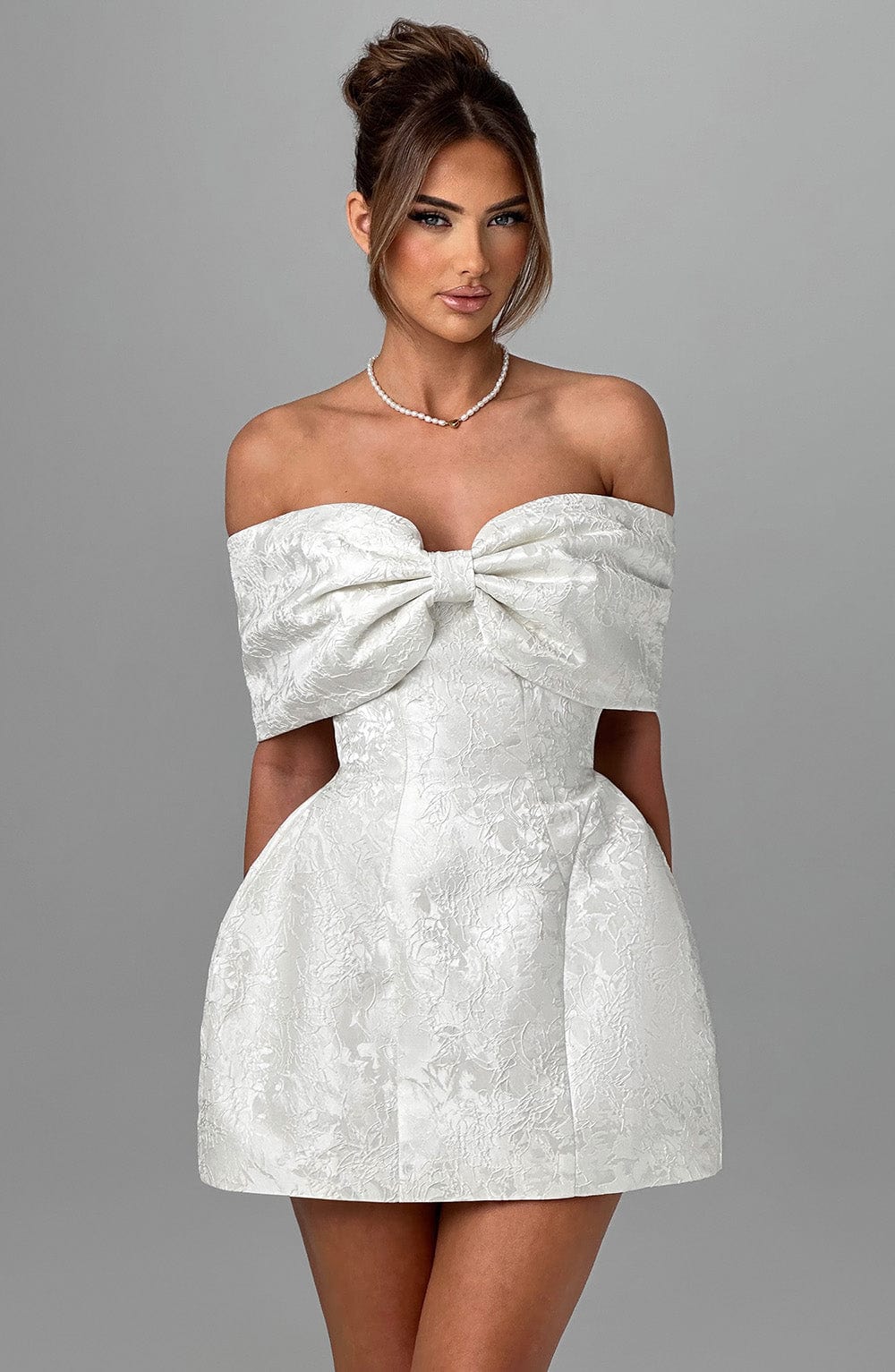 minilena Raquel Mini Dress Ivory