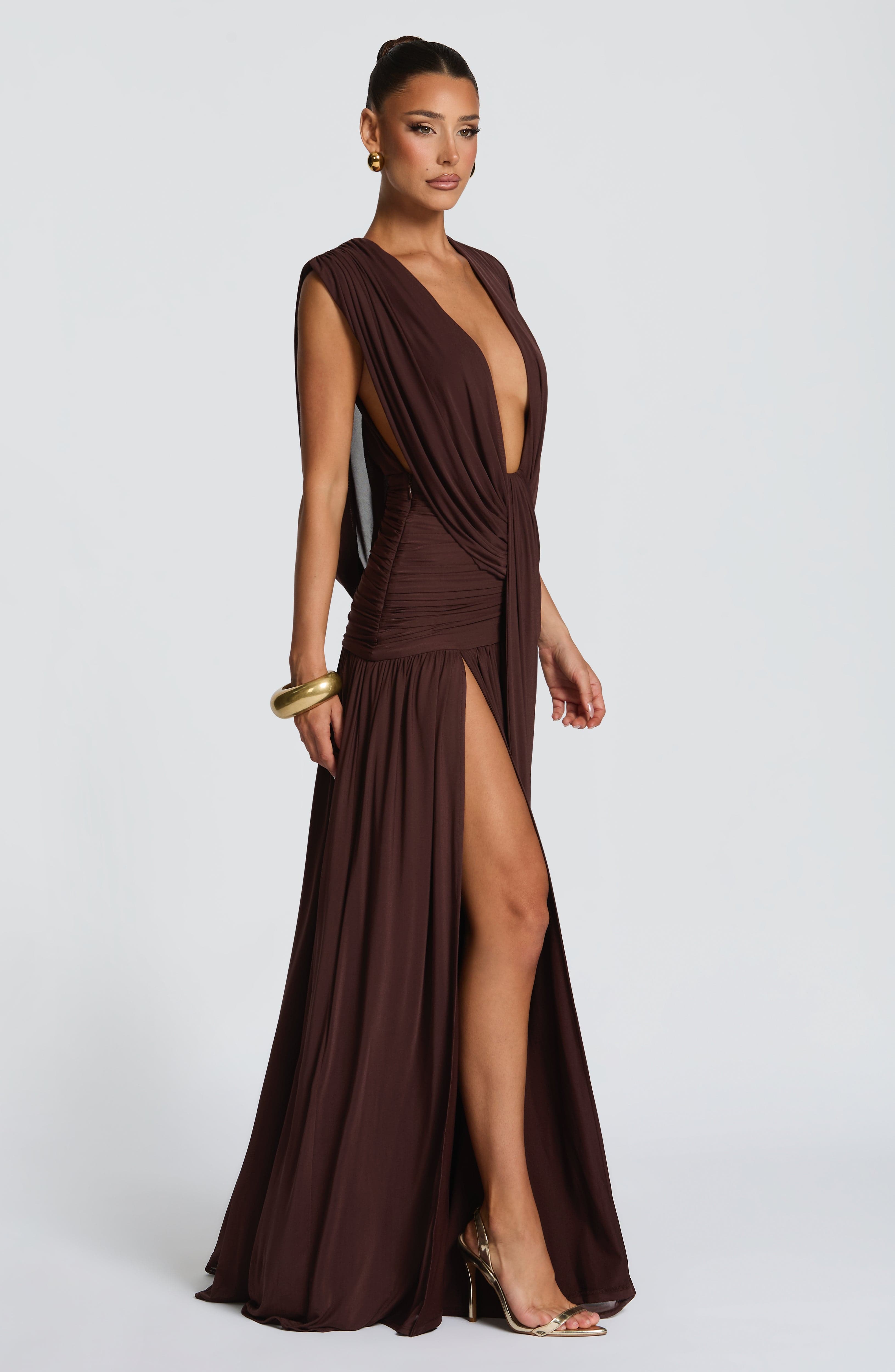 minilena Romilly Gown Plum Brown