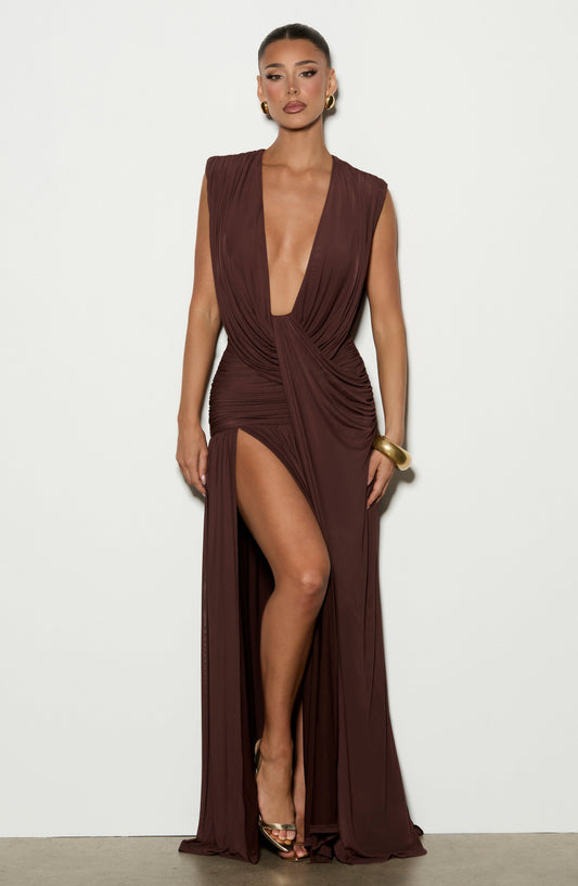 minilena Romilly Gown Plum Brown