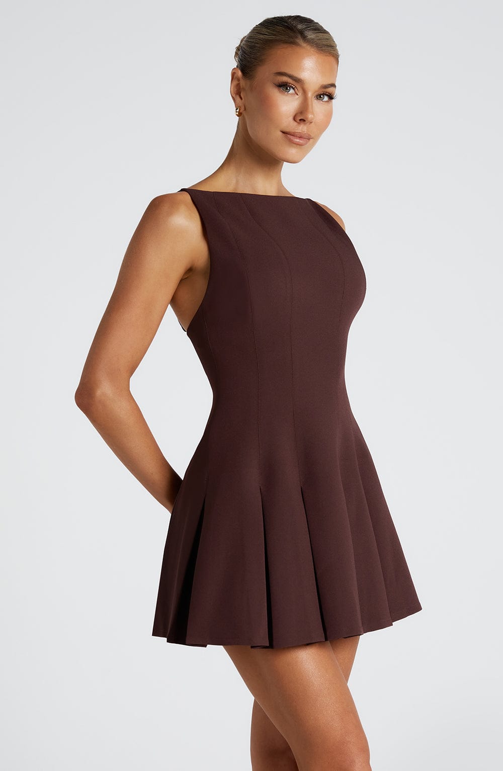 minilena Rory Mini Dress Plum Brown