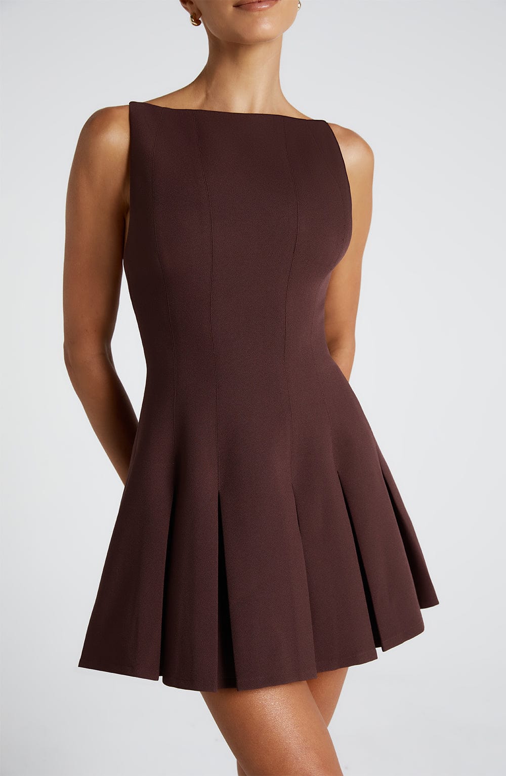minilena Rory Mini Dress Plum Brown