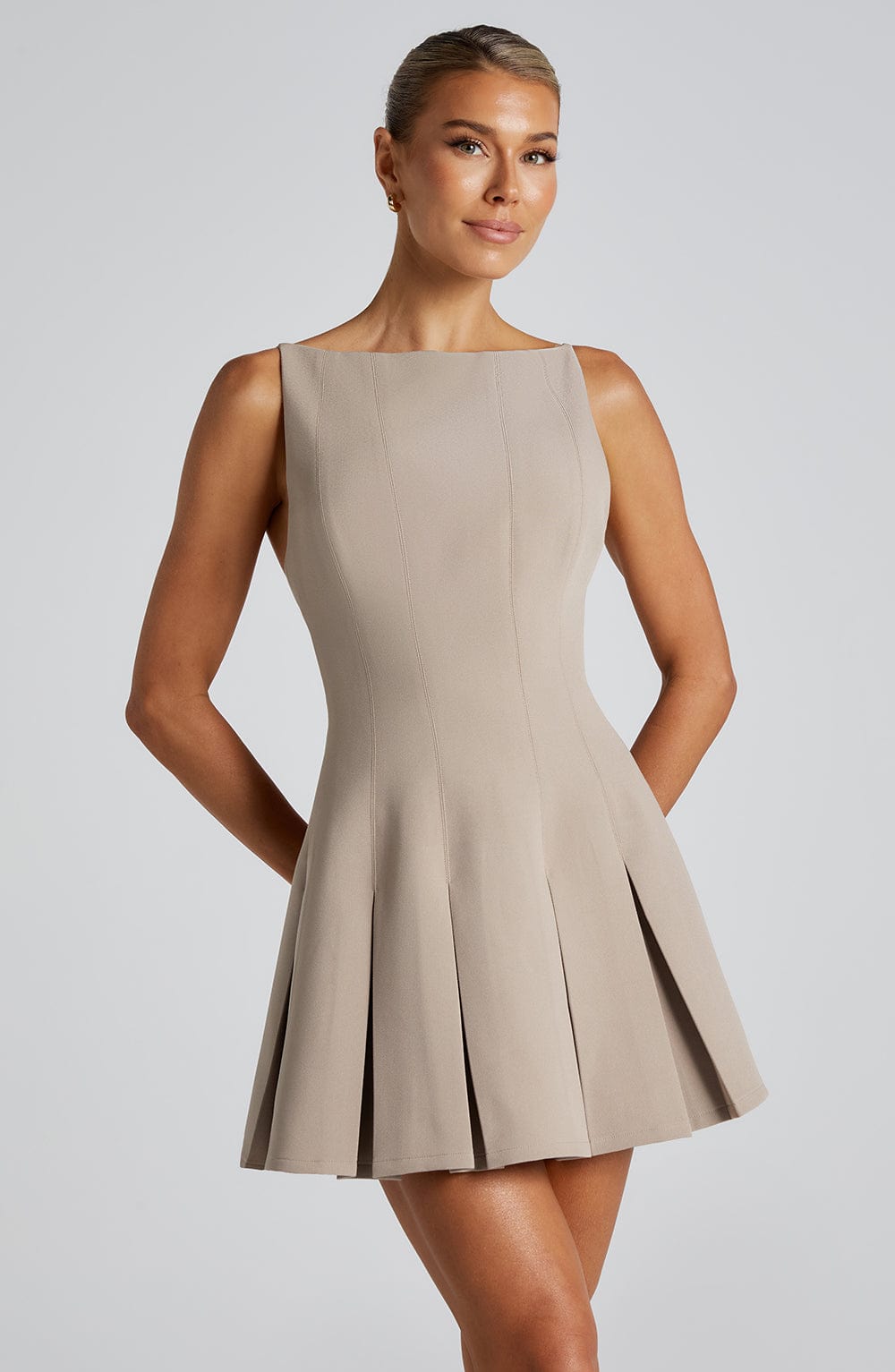 minilena Rory Mini Dress Taupe
