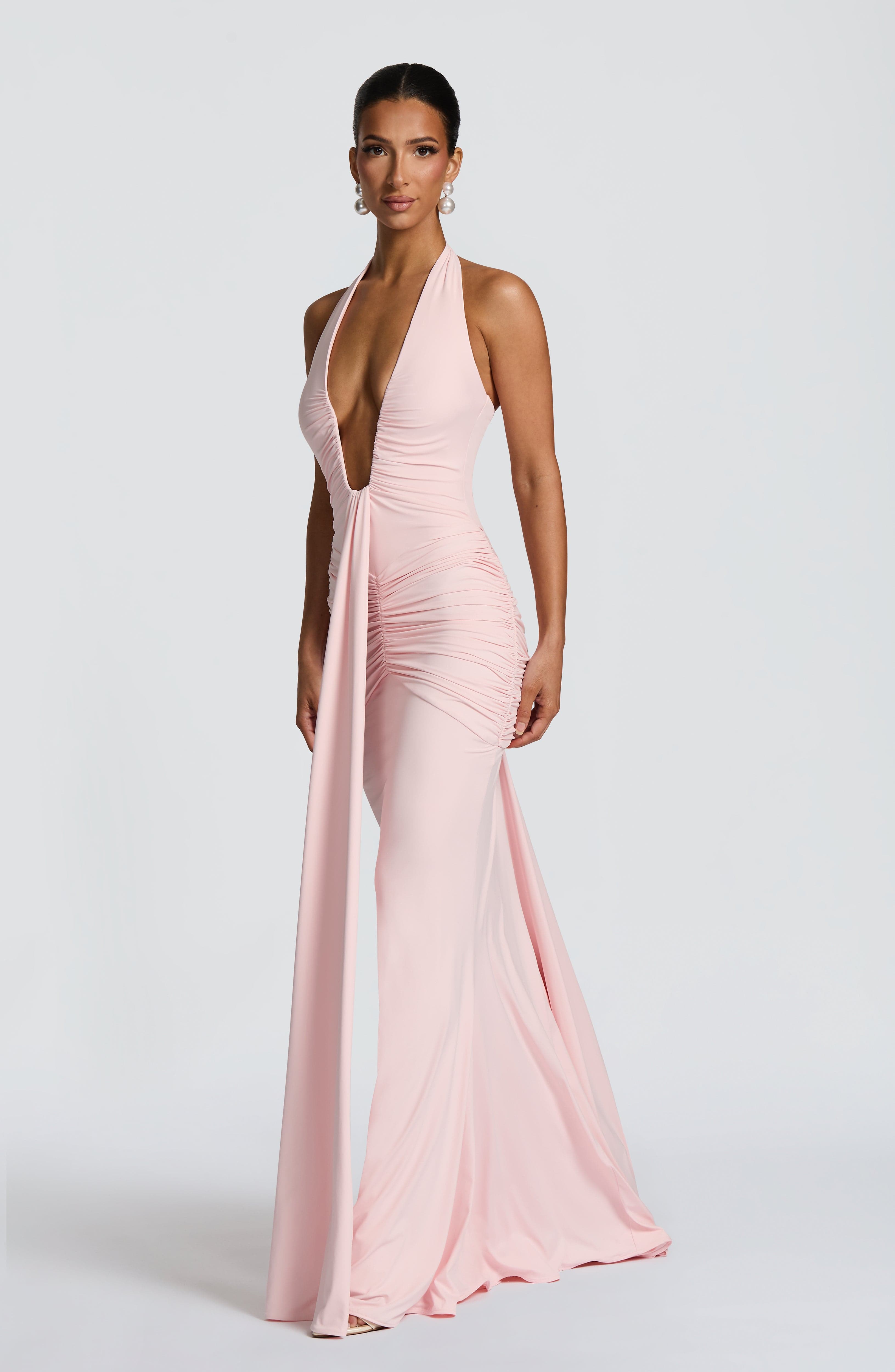 minilena Rosetta Maxi Dress Blush
