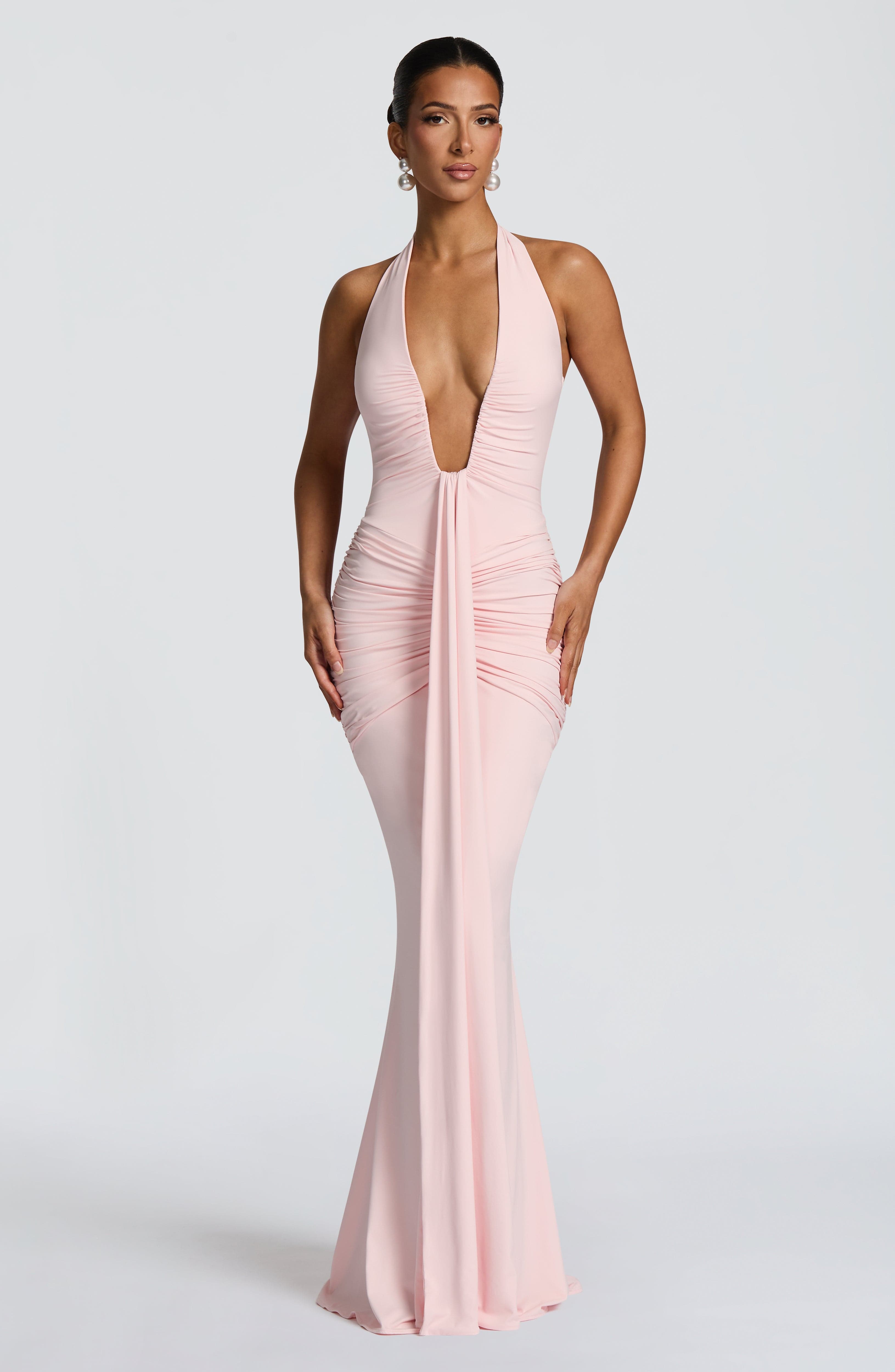minilena Rosetta Maxi Dress Blush