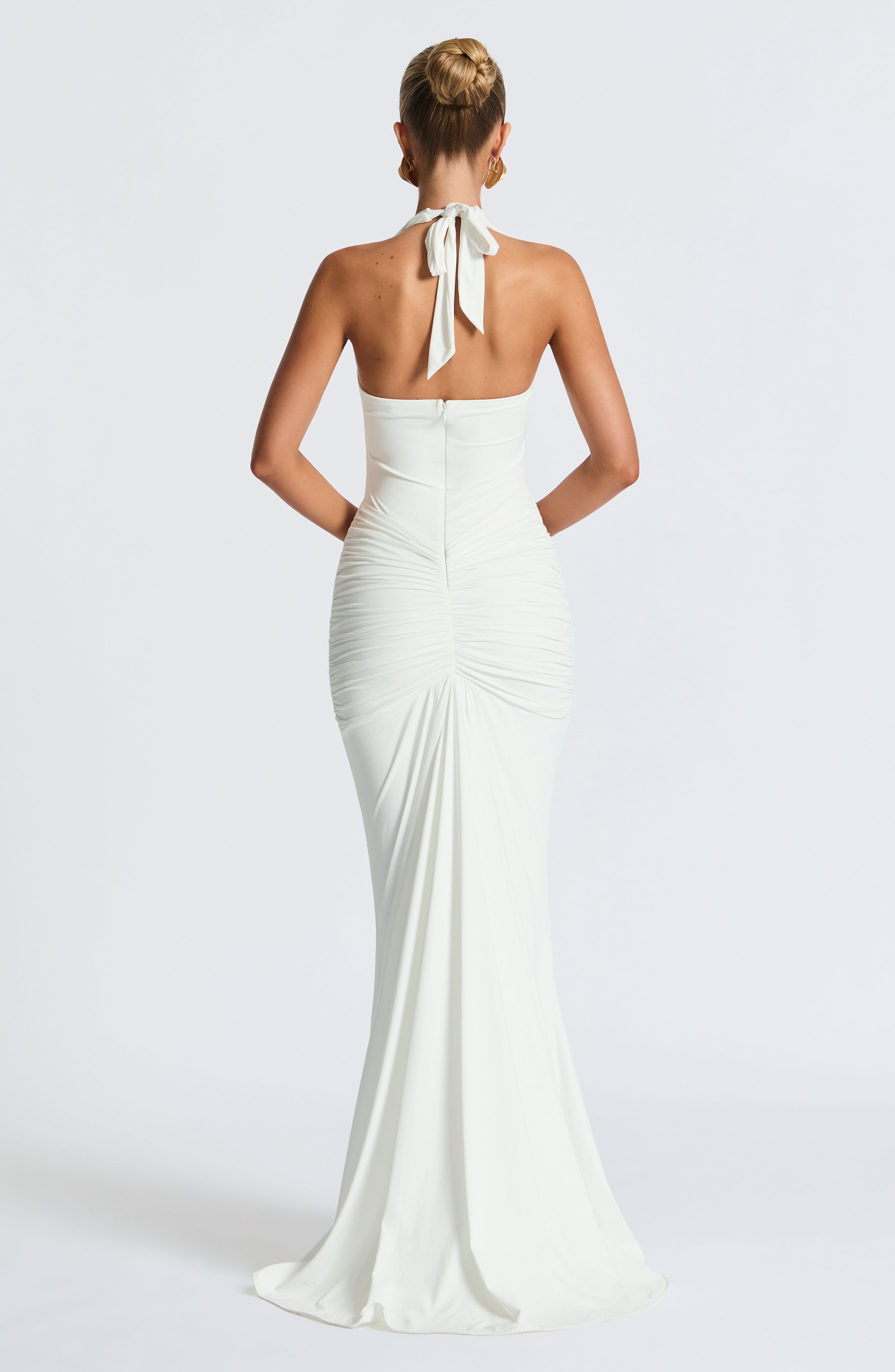 minilena Rosetta Maxi Dress White