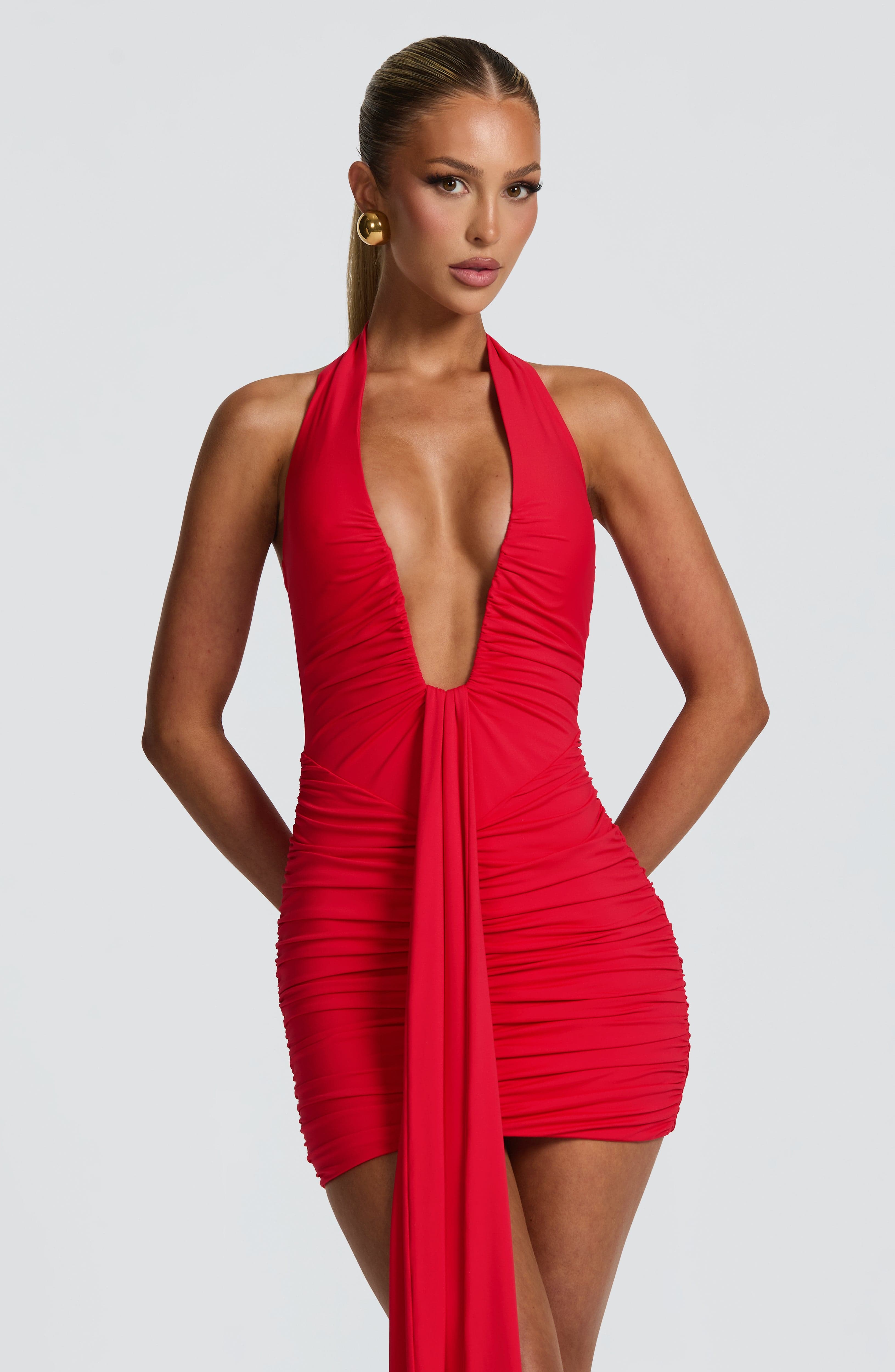 minilena Rosetta Mini Dress Red